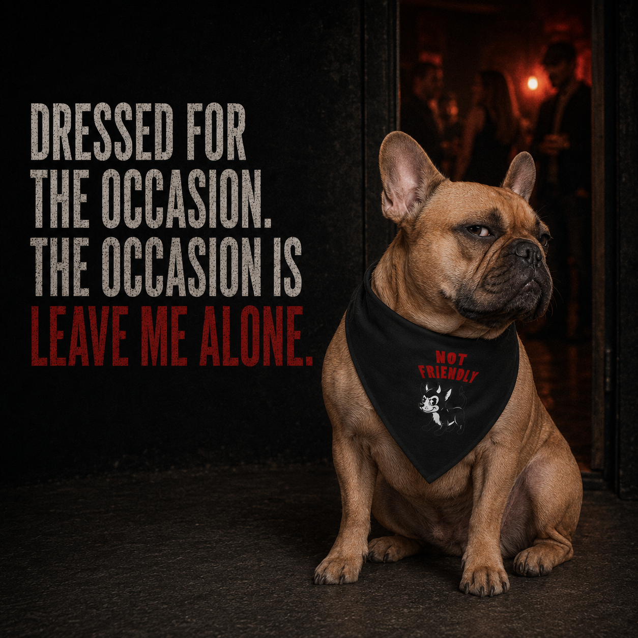 “Not Friendly” Pet Bandana