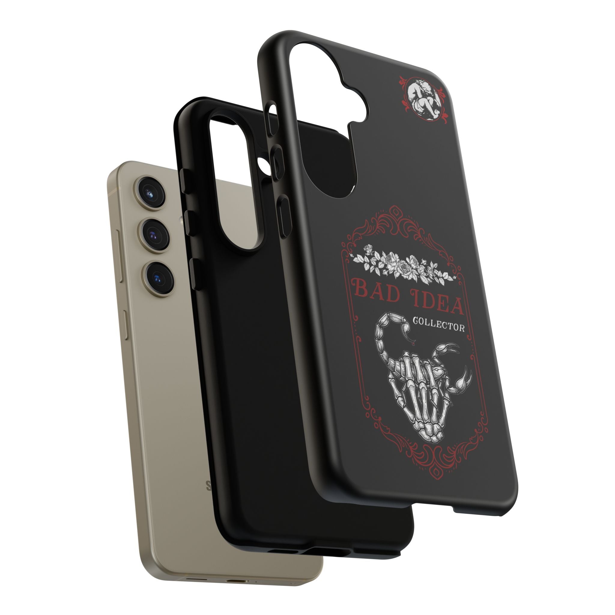 Phone Case — "Bad Idea Collector" Skeleton Heart Protective Case