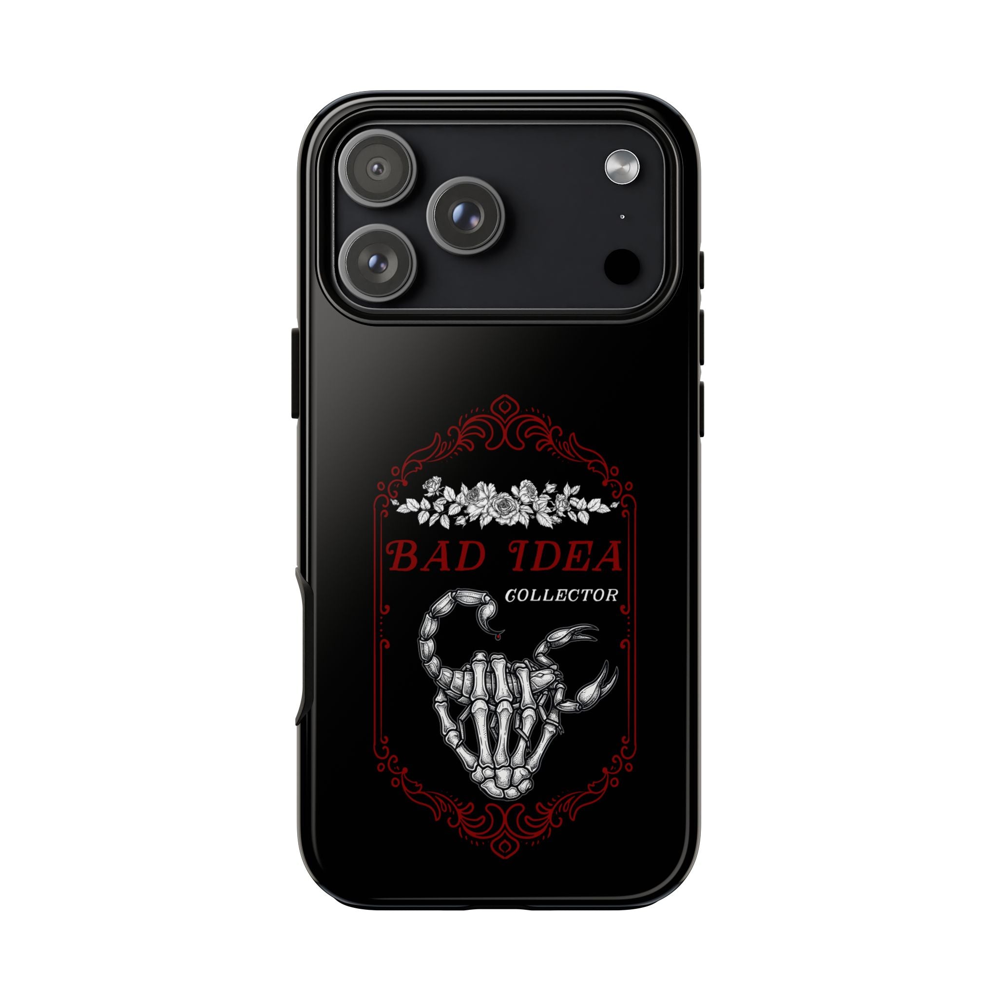 Phone Case — "Bad Idea Collector" Skeleton Heart Protective Case
