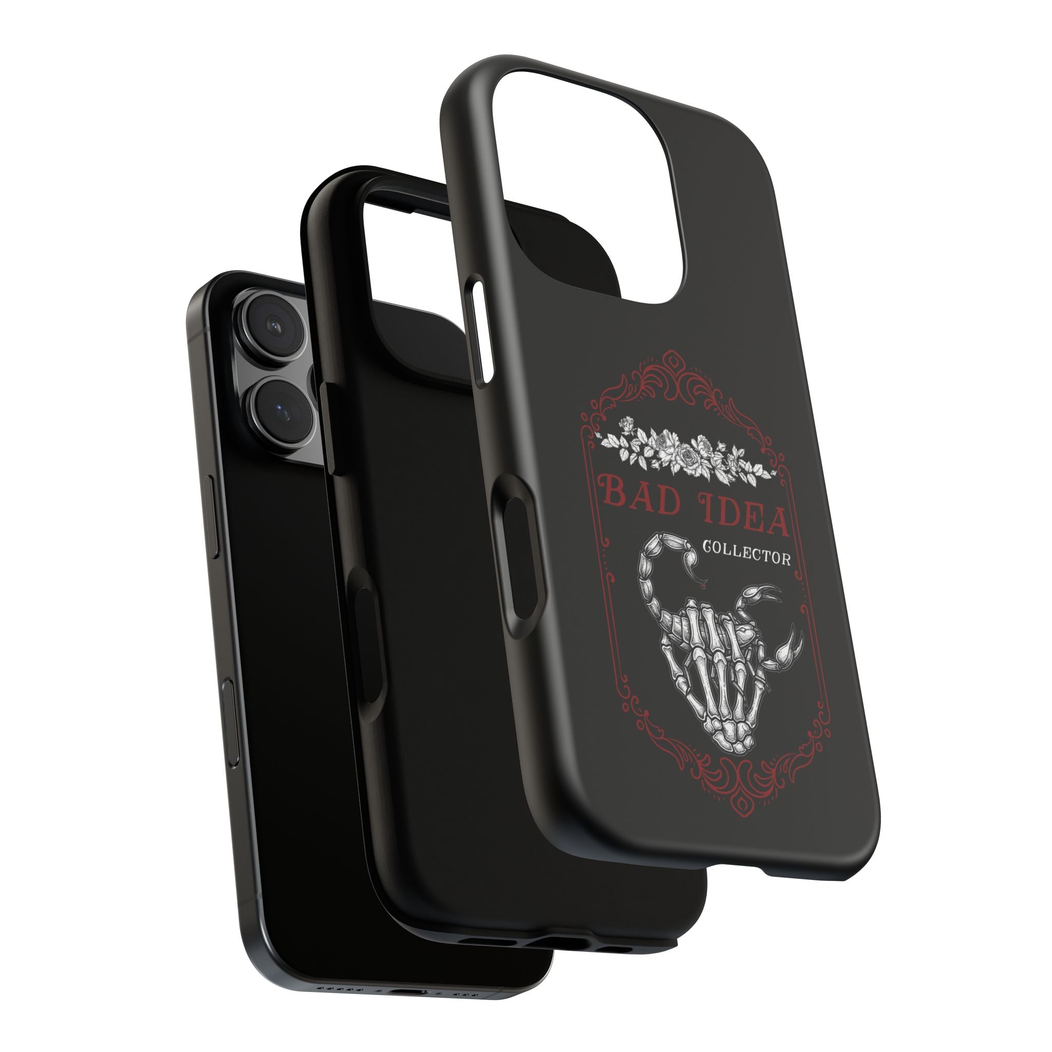 Phone Case — "Bad Idea Collector" Skeleton Heart Protective Case