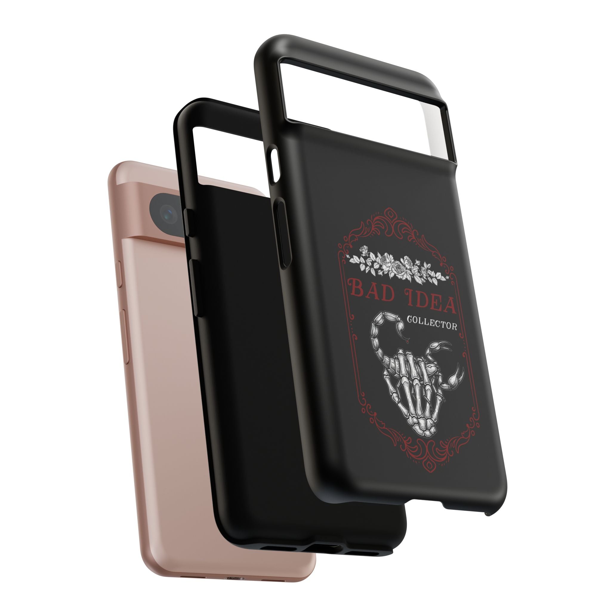 Phone Case — "Bad Idea Collector" Skeleton Heart Protective Case