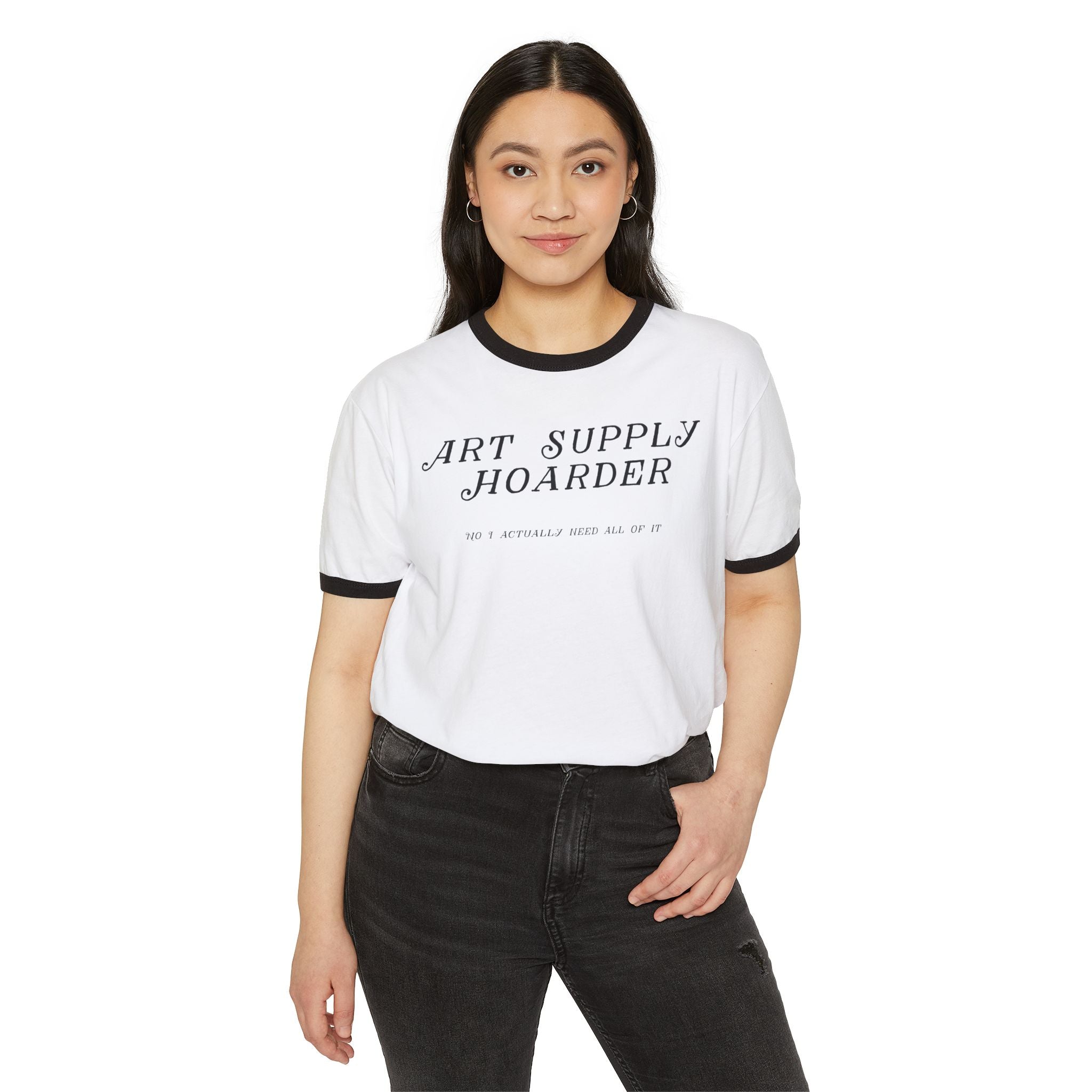 Art Supply Hoarder Unisex Ringer T-Shirt