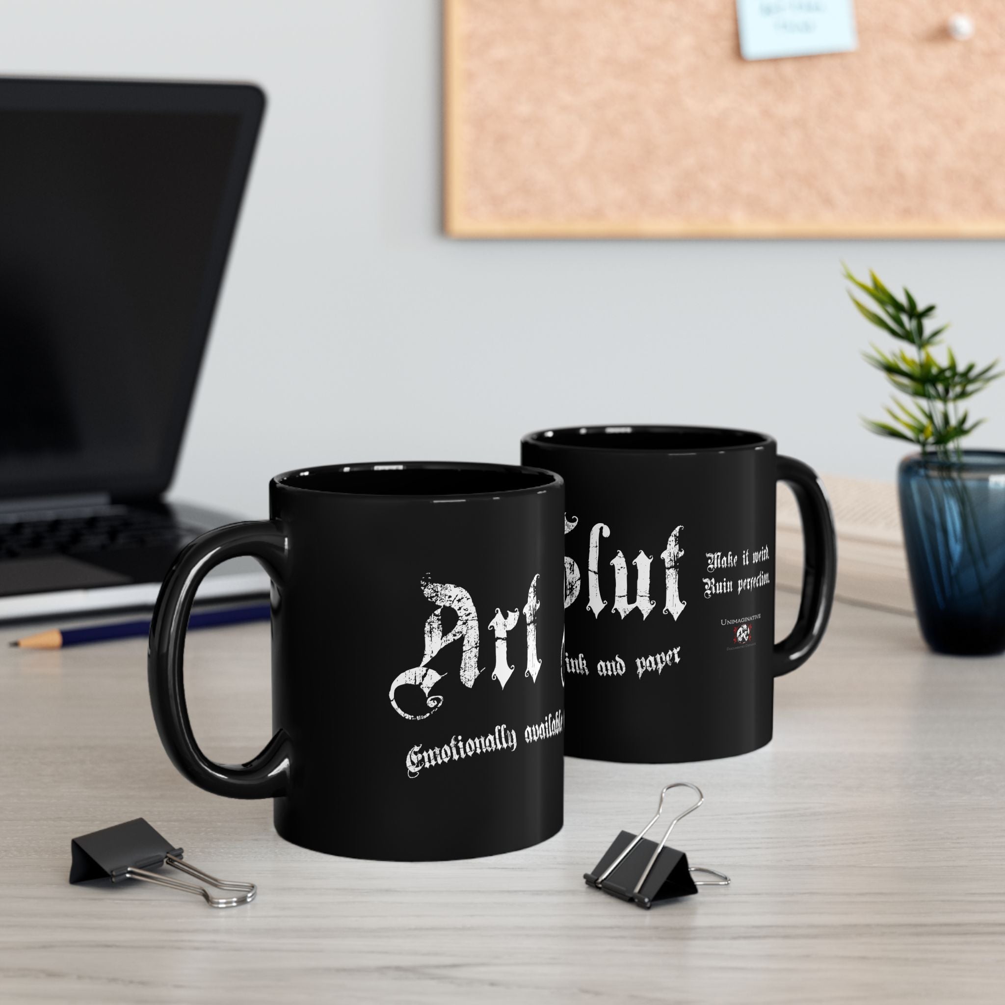 Art Slut black coffee mug, featured product image