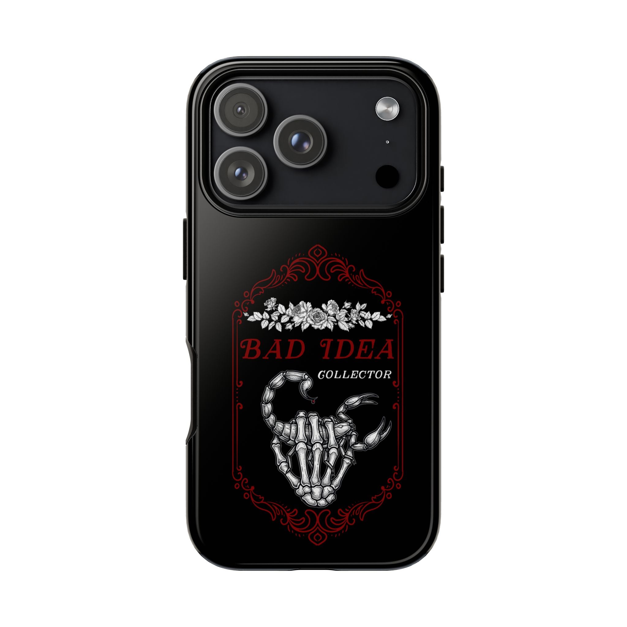 Phone Case — "Bad Idea Collector" Skeleton Heart Protective Case