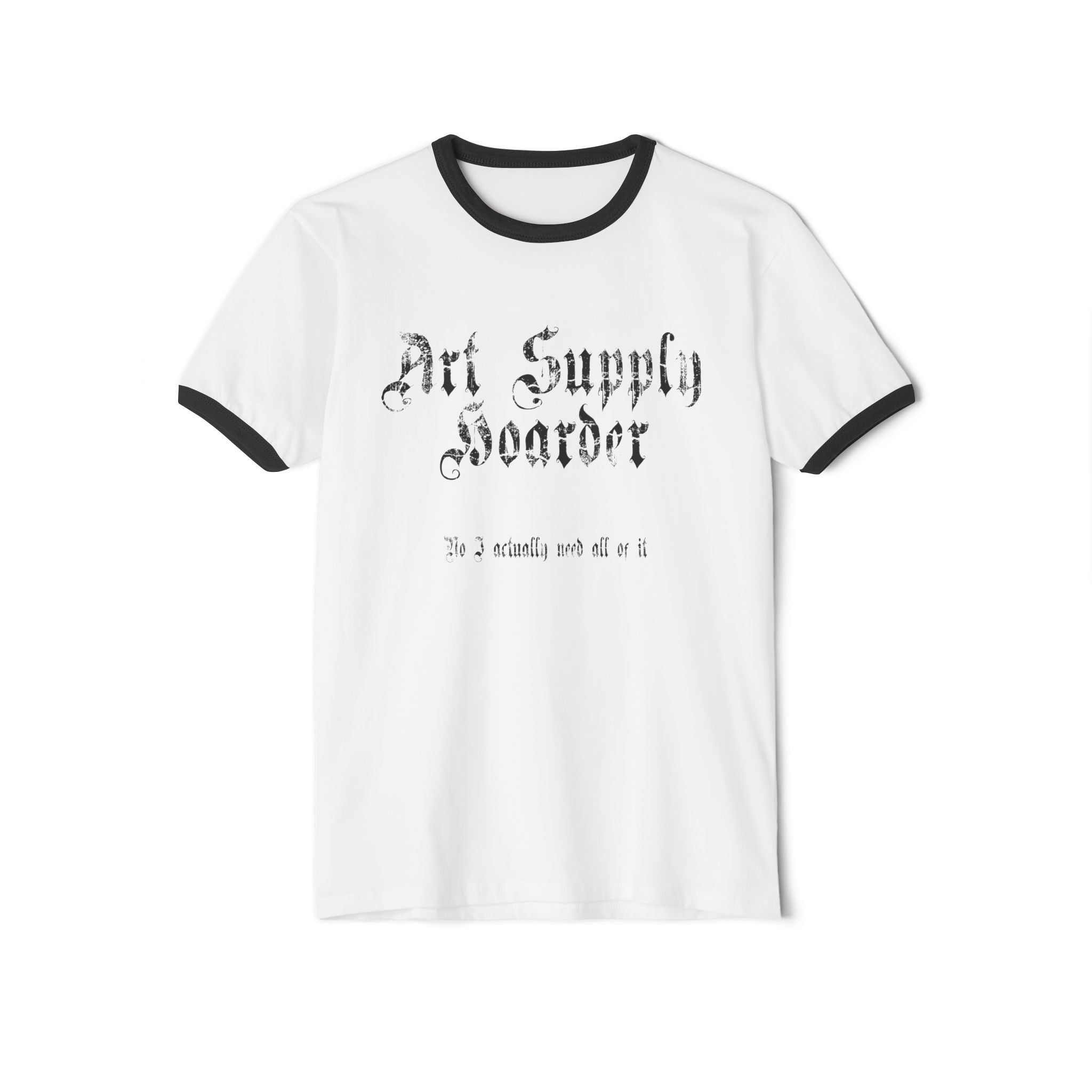 Art Supply Hoarder Ringer T-Shirt — Funny Artist Tee