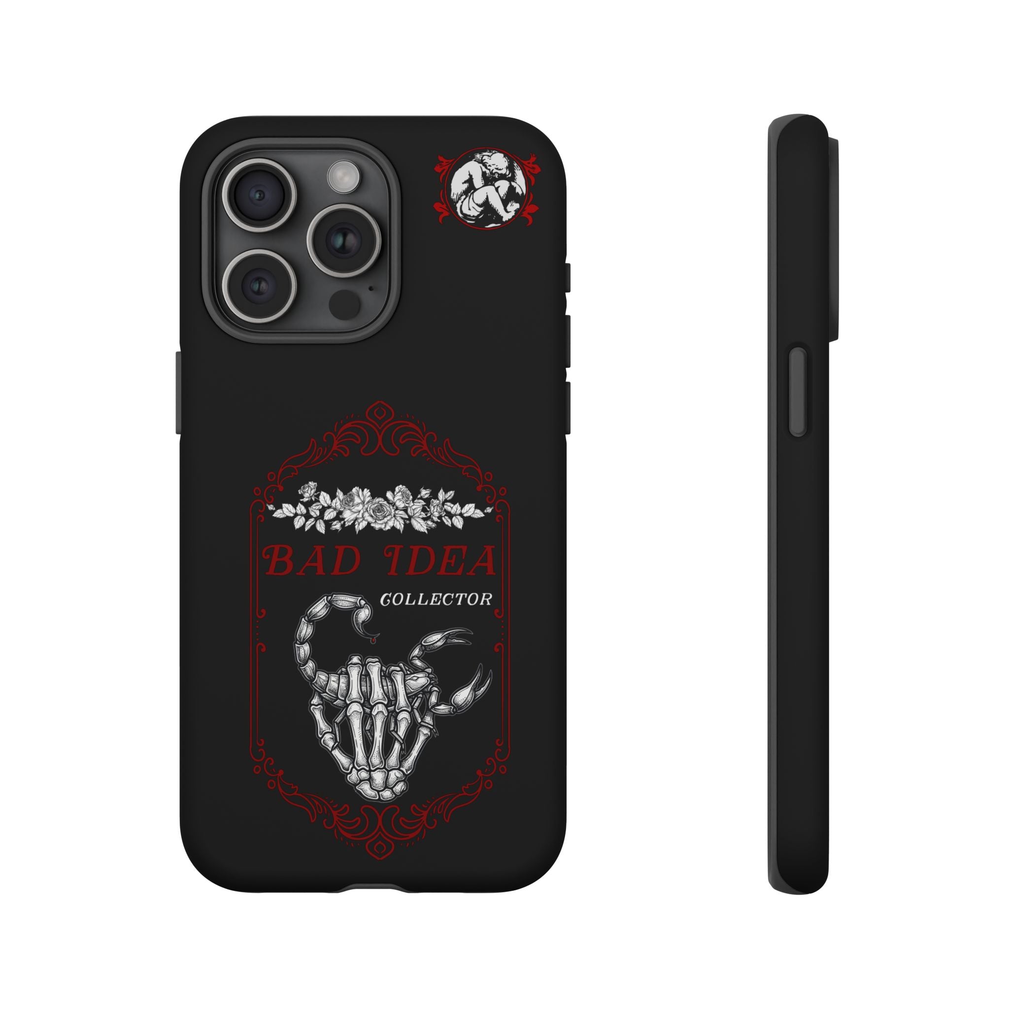 Phone Case — "Bad Idea Collector" Skeleton Heart Protective Case