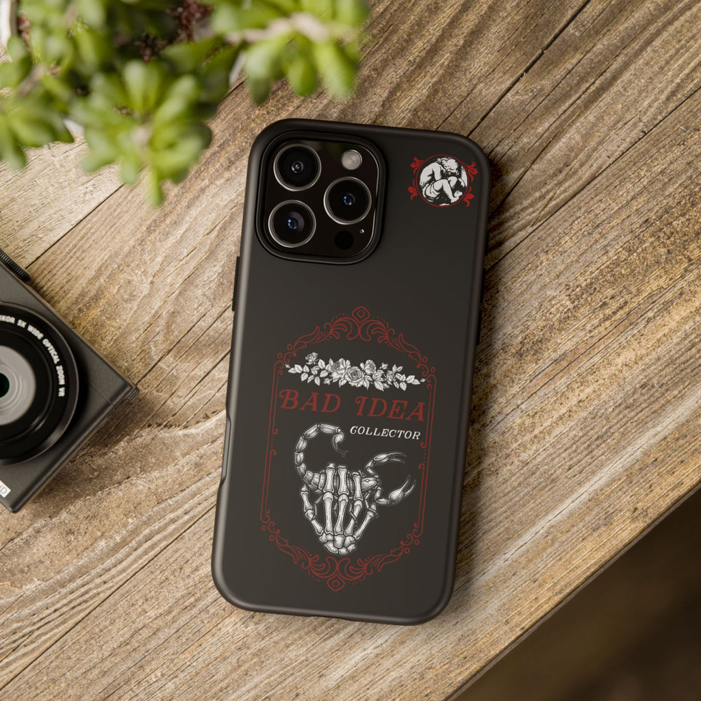 Phone Case — "Bad Idea Collector" Skeleton Heart Protective Case