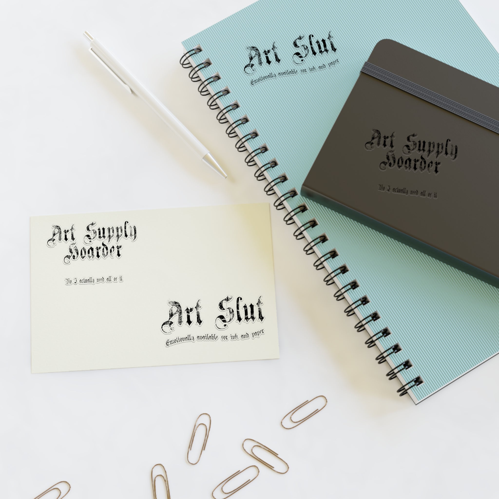 "Art Supply Hoarder" & "Art Slut" Decorative Decals