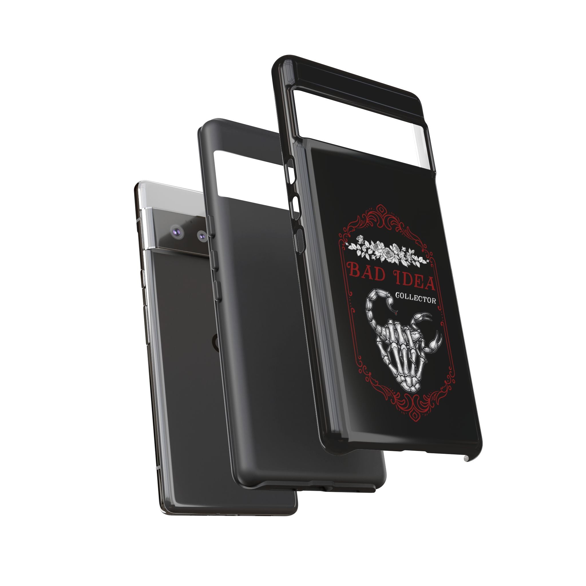 Phone Case — "Bad Idea Collector" Skeleton Heart Protective Case