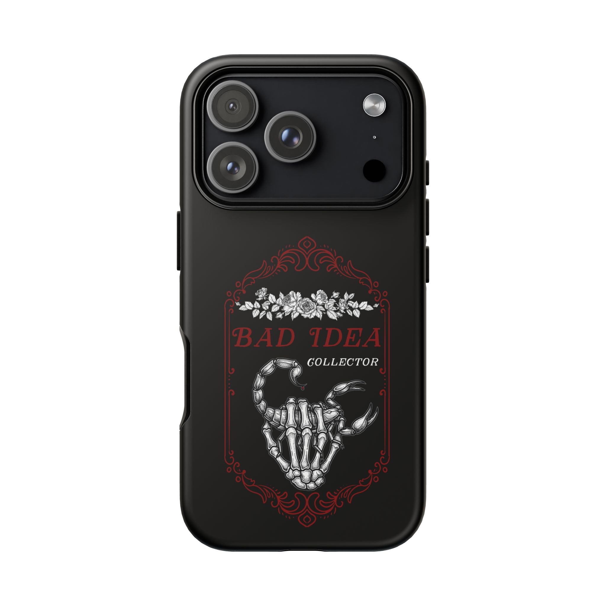 Phone Case — "Bad Idea Collector" Skeleton Heart Protective Case