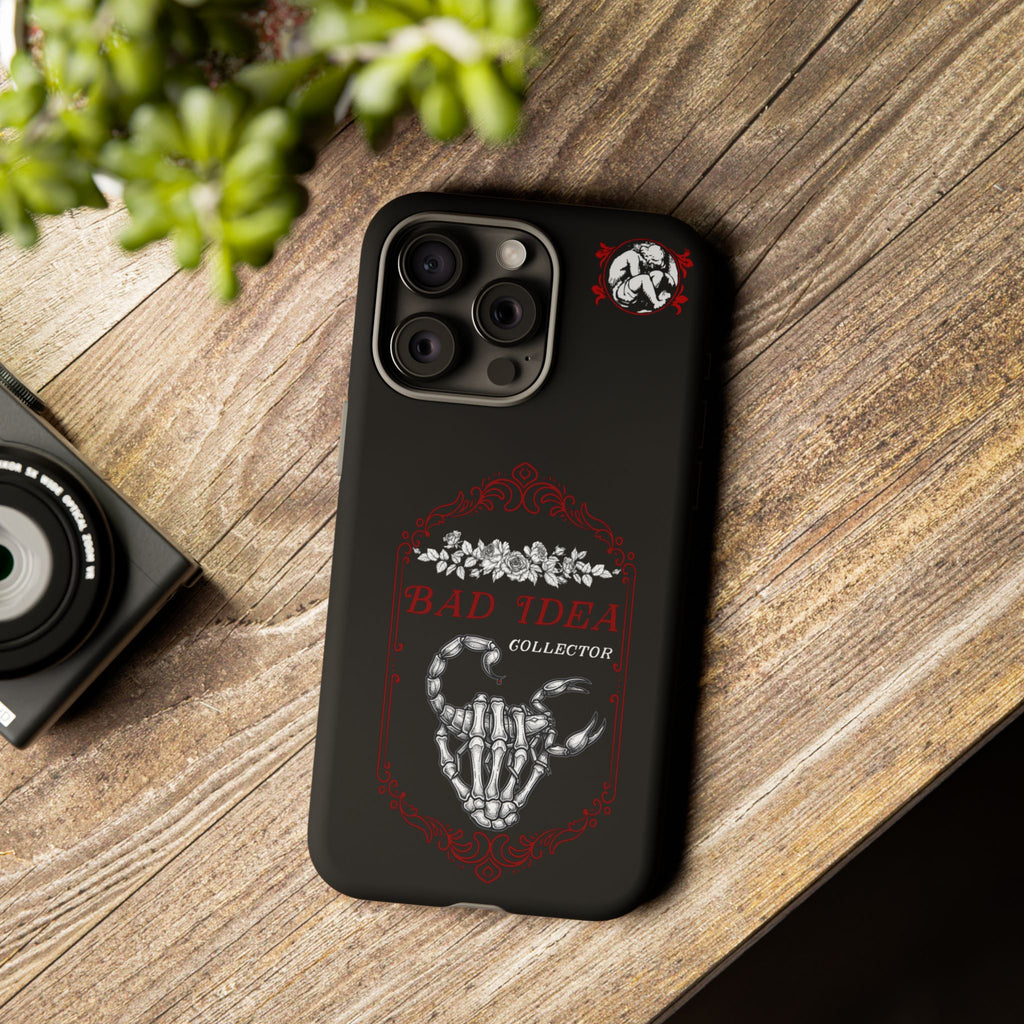 Phone Case — "Bad Idea Collector" Skeleton Heart Protective Case
