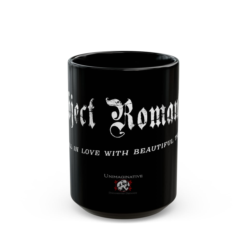 "Object Romantic" Black Coffee Mug
