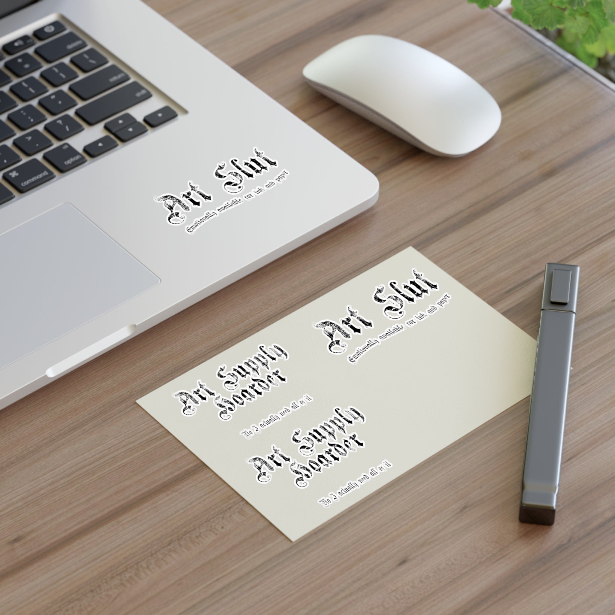 "Art Supply Hoarder" & "Art Slut" Decorative Decals