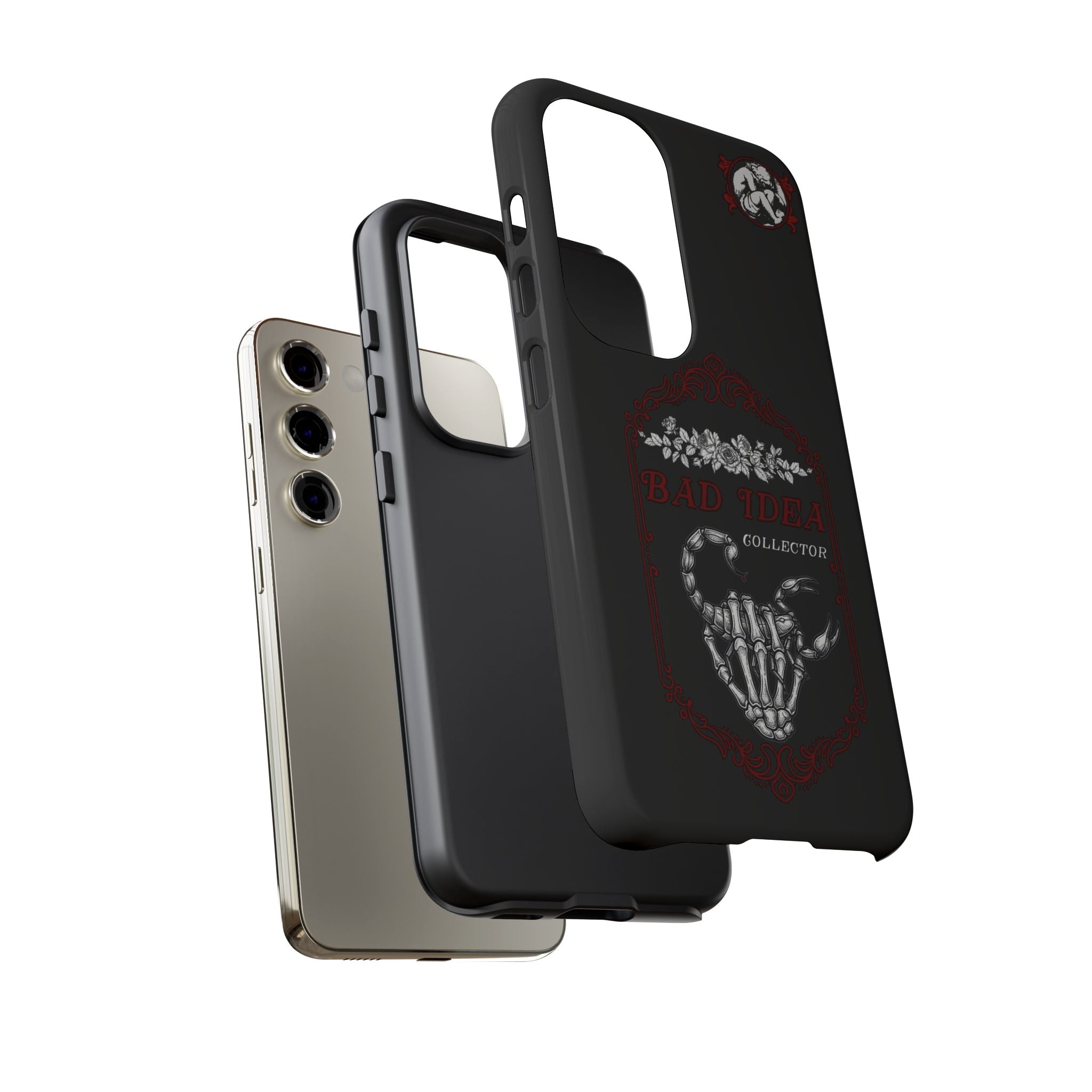 Phone Case — "Bad Idea Collector" Skeleton Heart Protective Case