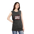 Therapy Dropout black stonewash unisex tank top with original Unimaginative design
