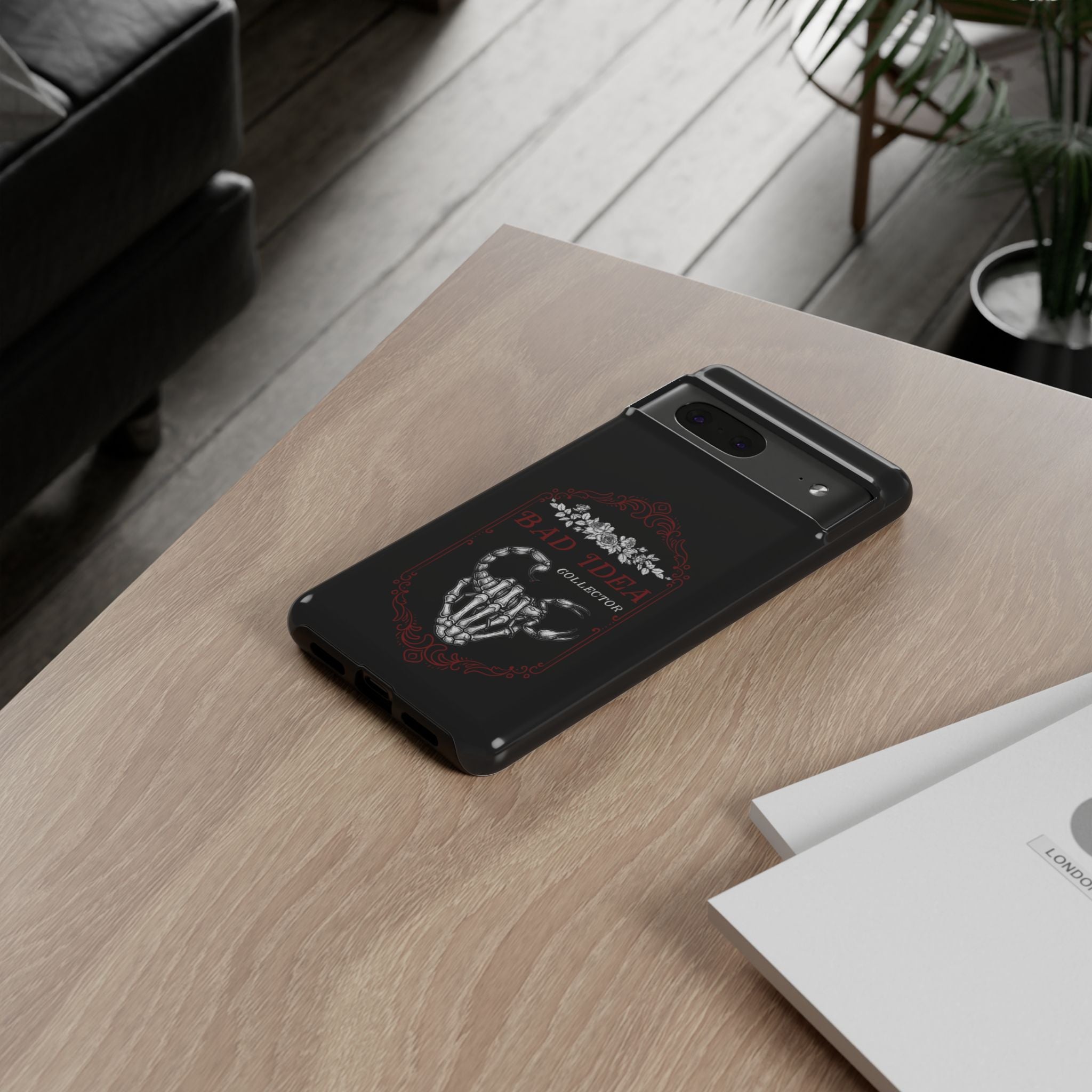 Phone Case — "Bad Idea Collector" Skeleton Heart Protective Case