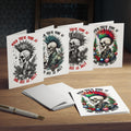 Punk AF five-card holiday greeting card set by Unimaginative, product image 1
