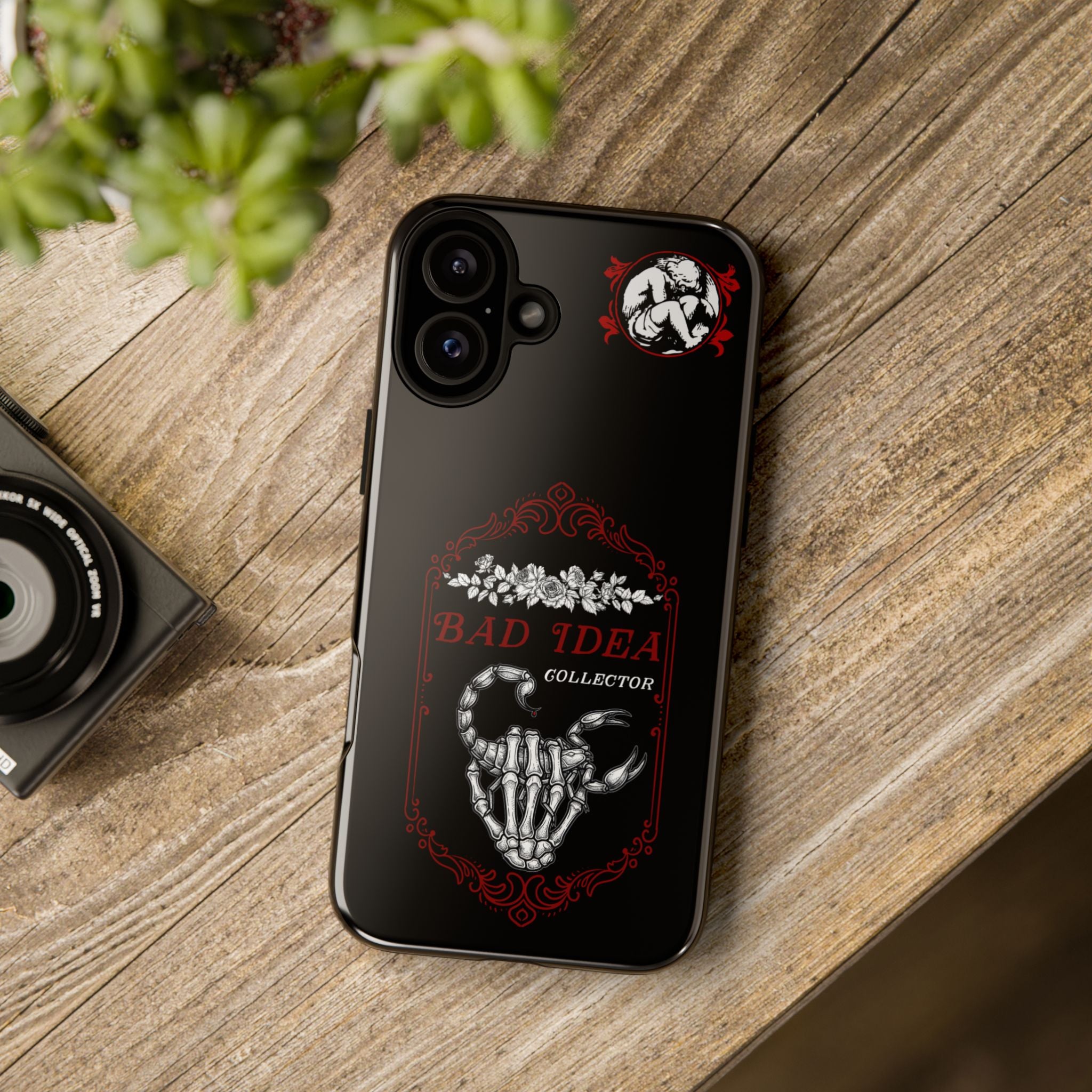 Phone Case — "Bad Idea Collector" Skeleton Heart Protective Case