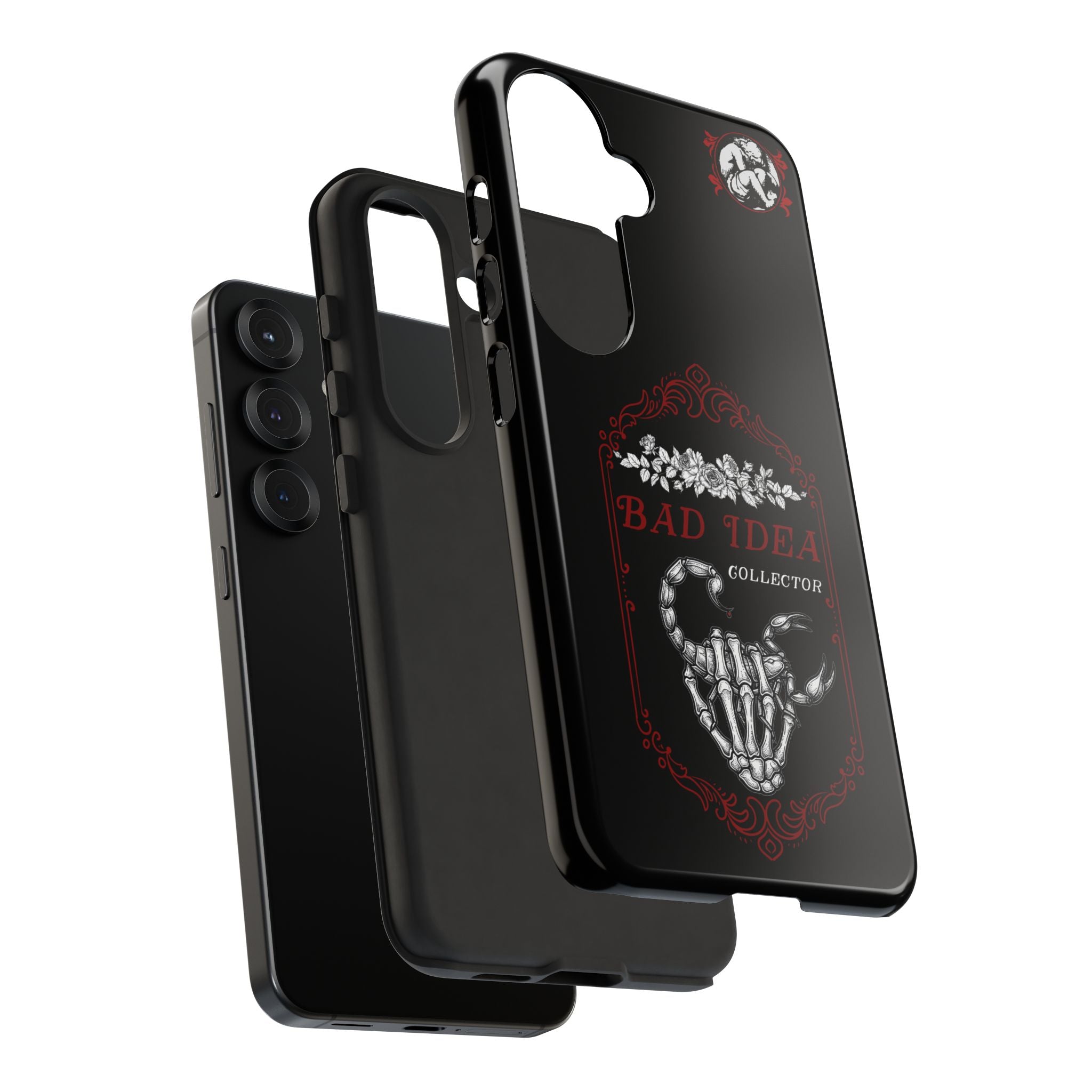 Phone Case — "Bad Idea Collector" Skeleton Heart Protective Case