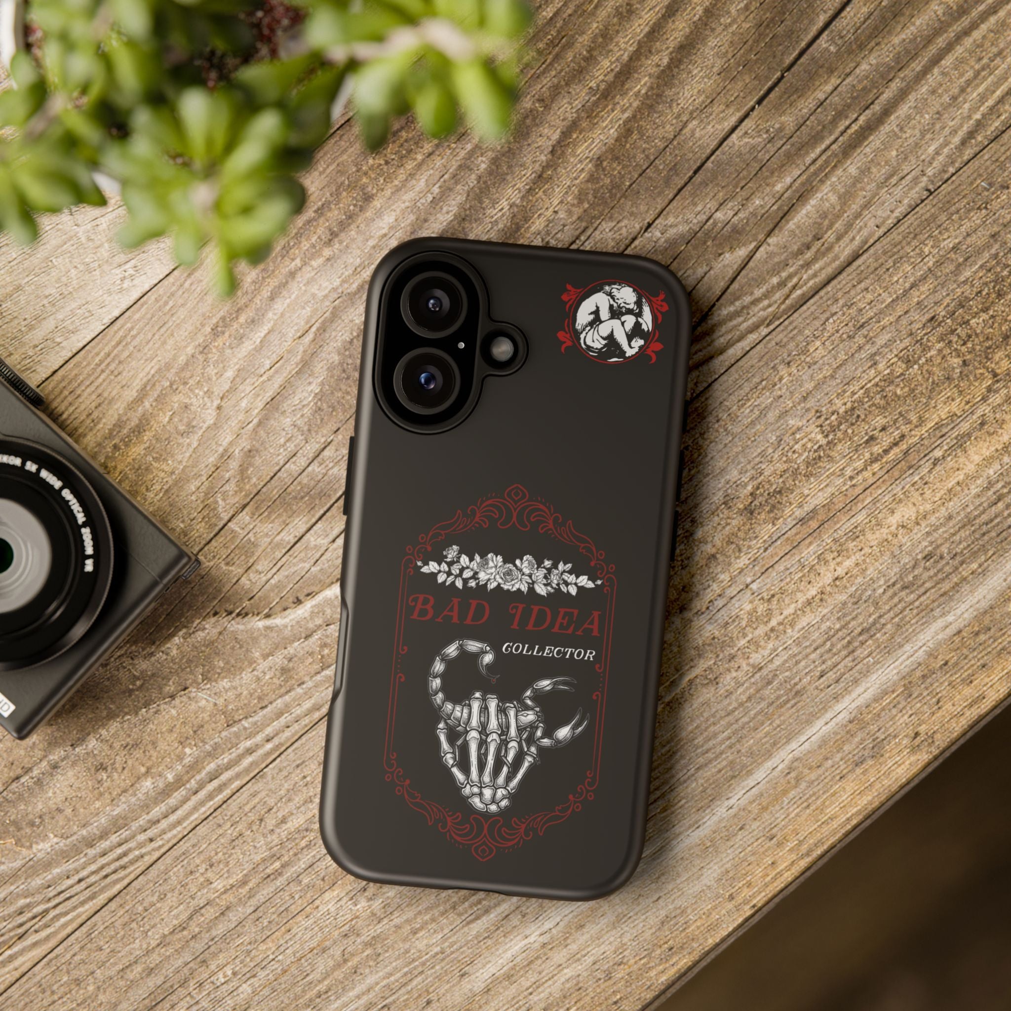 Phone Case — "Bad Idea Collector" Skeleton Heart Protective Case