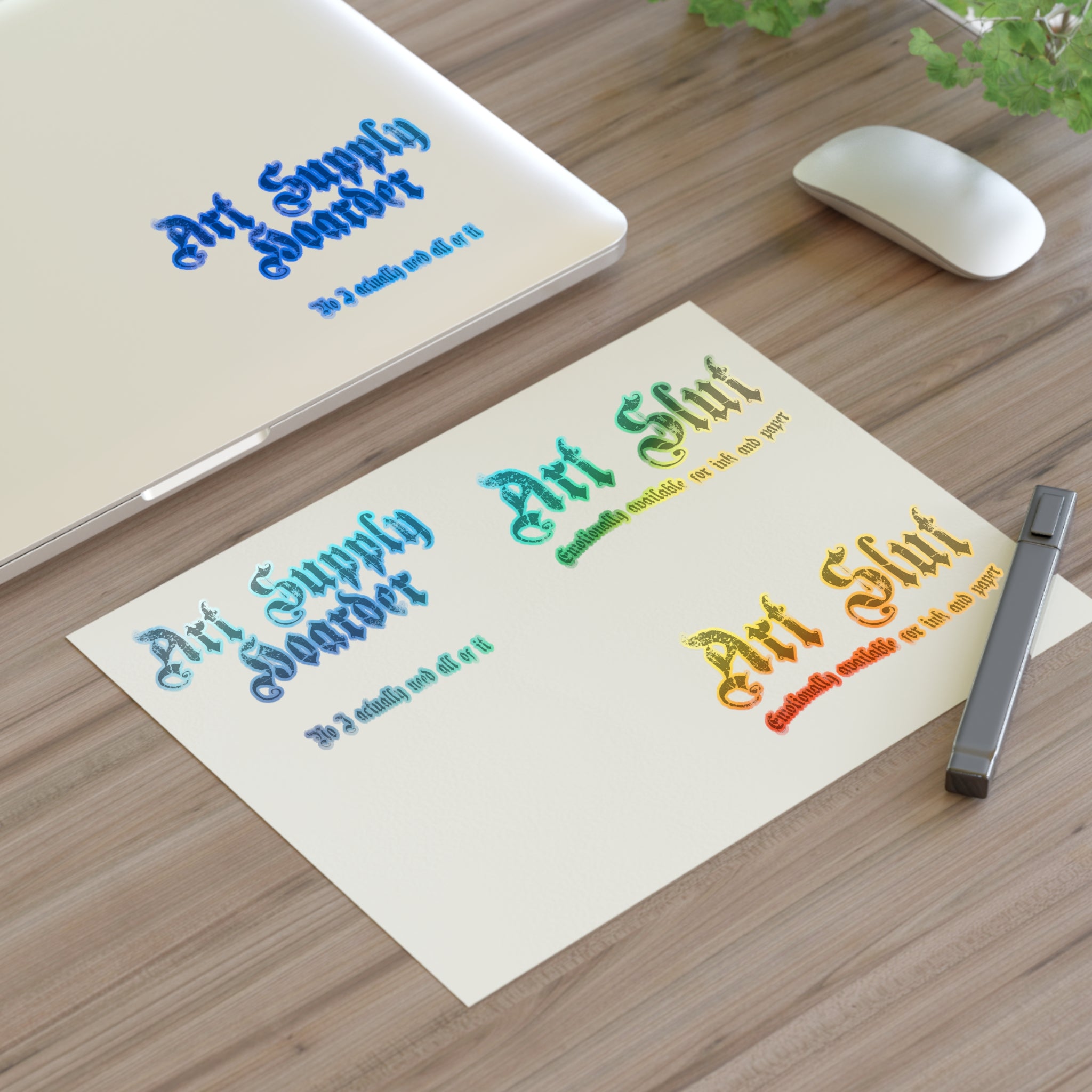 "Art Supply Hoarder" & "Art Slut" Decorative Decals