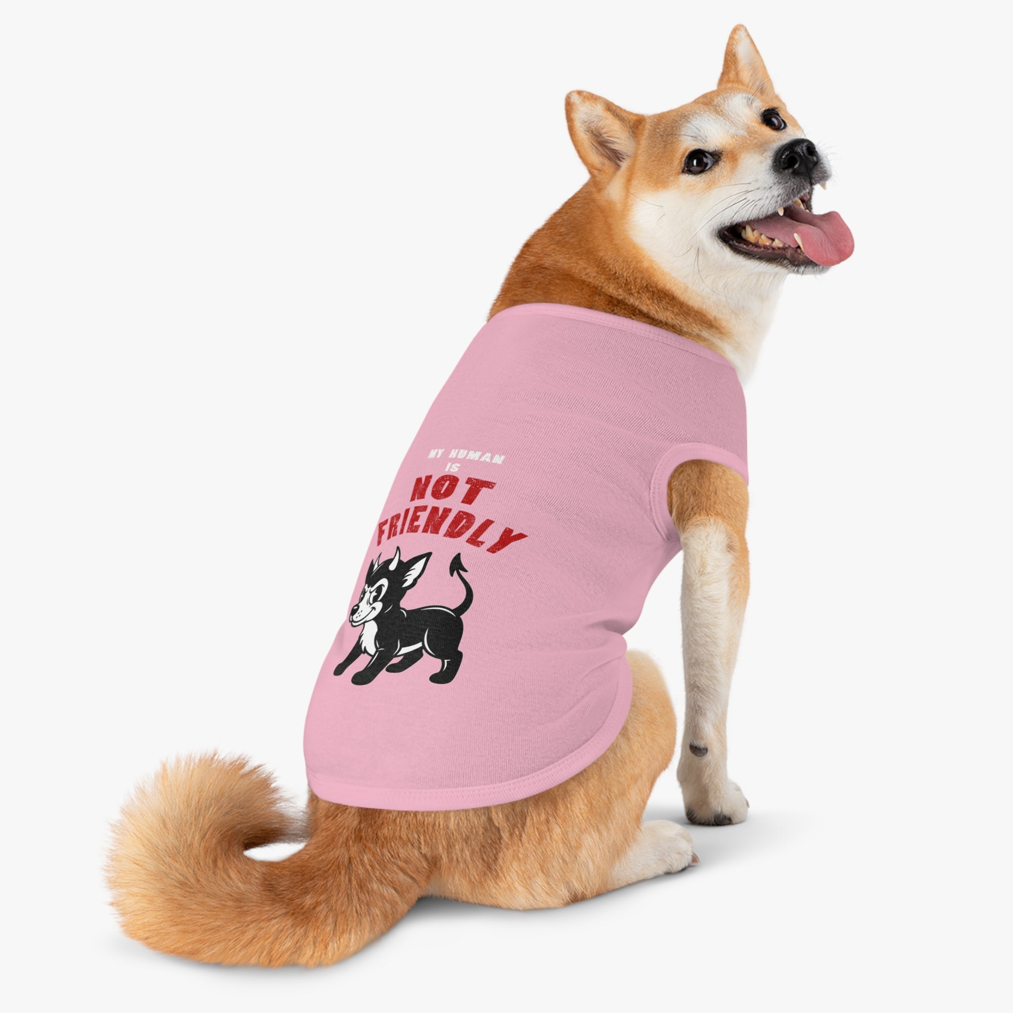 "My Human Is Not Friendly" Pet Tank Top