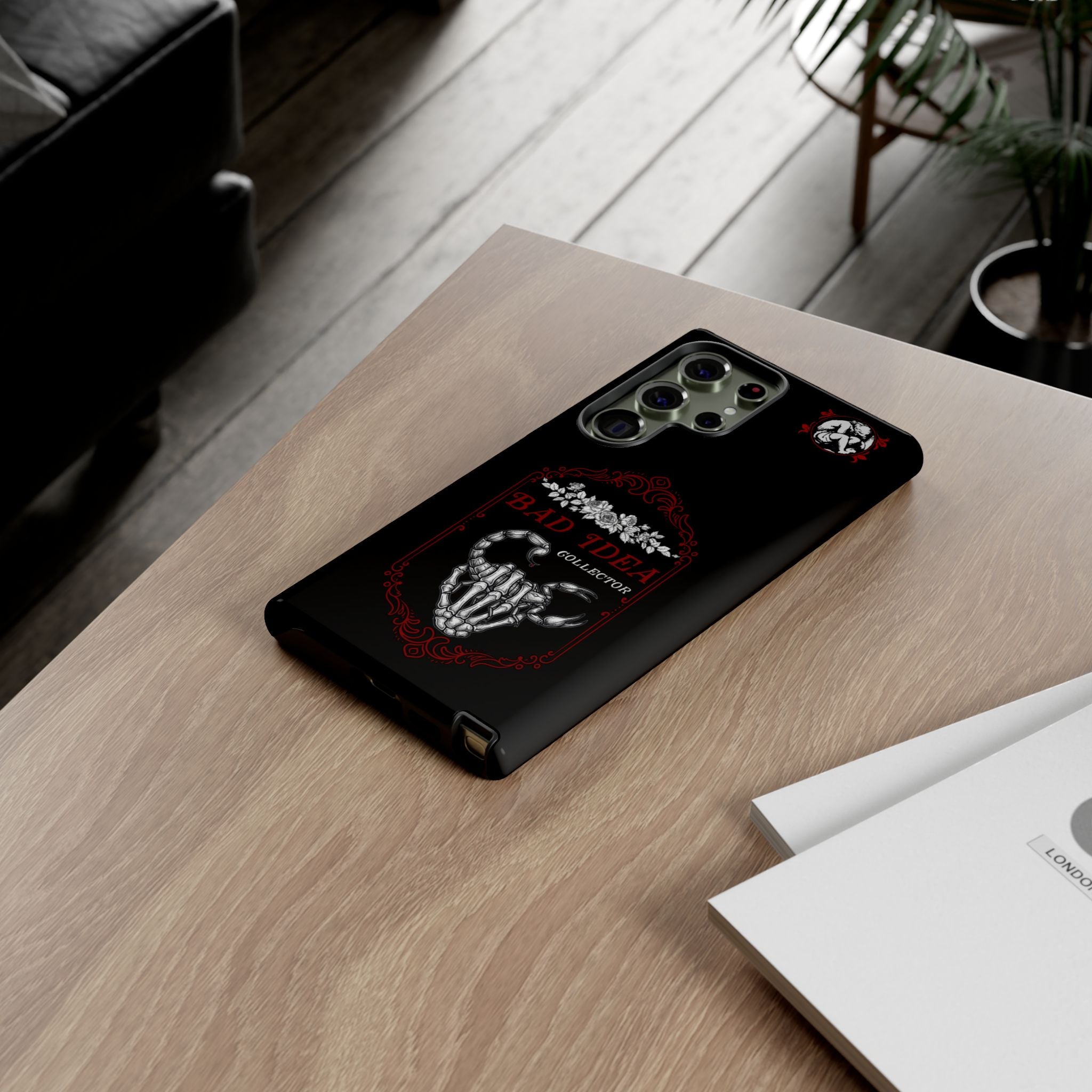 Phone Case — "Bad Idea Collector" Skeleton Heart Protective Case