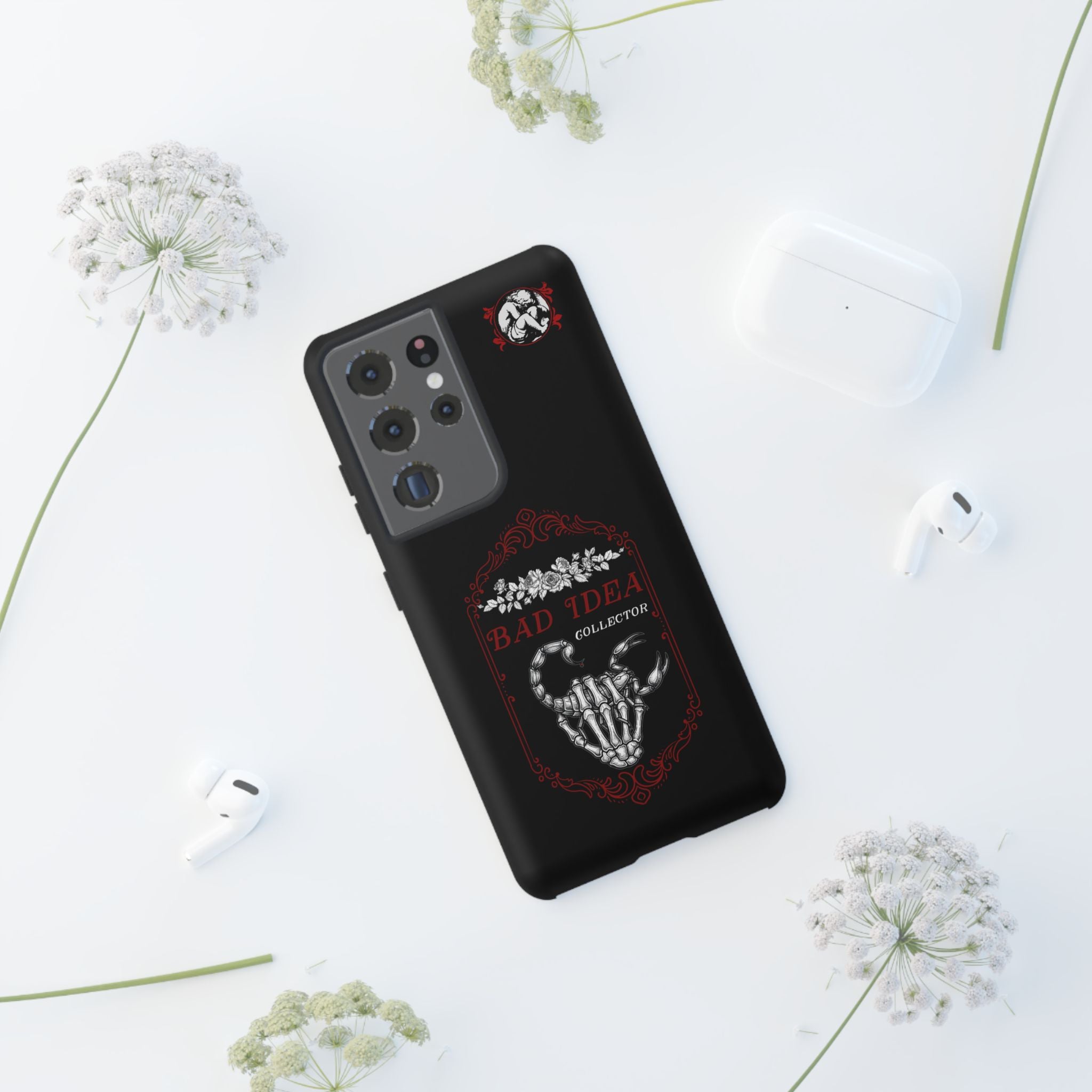 Phone Case — "Bad Idea Collector" Skeleton Heart Protective Case