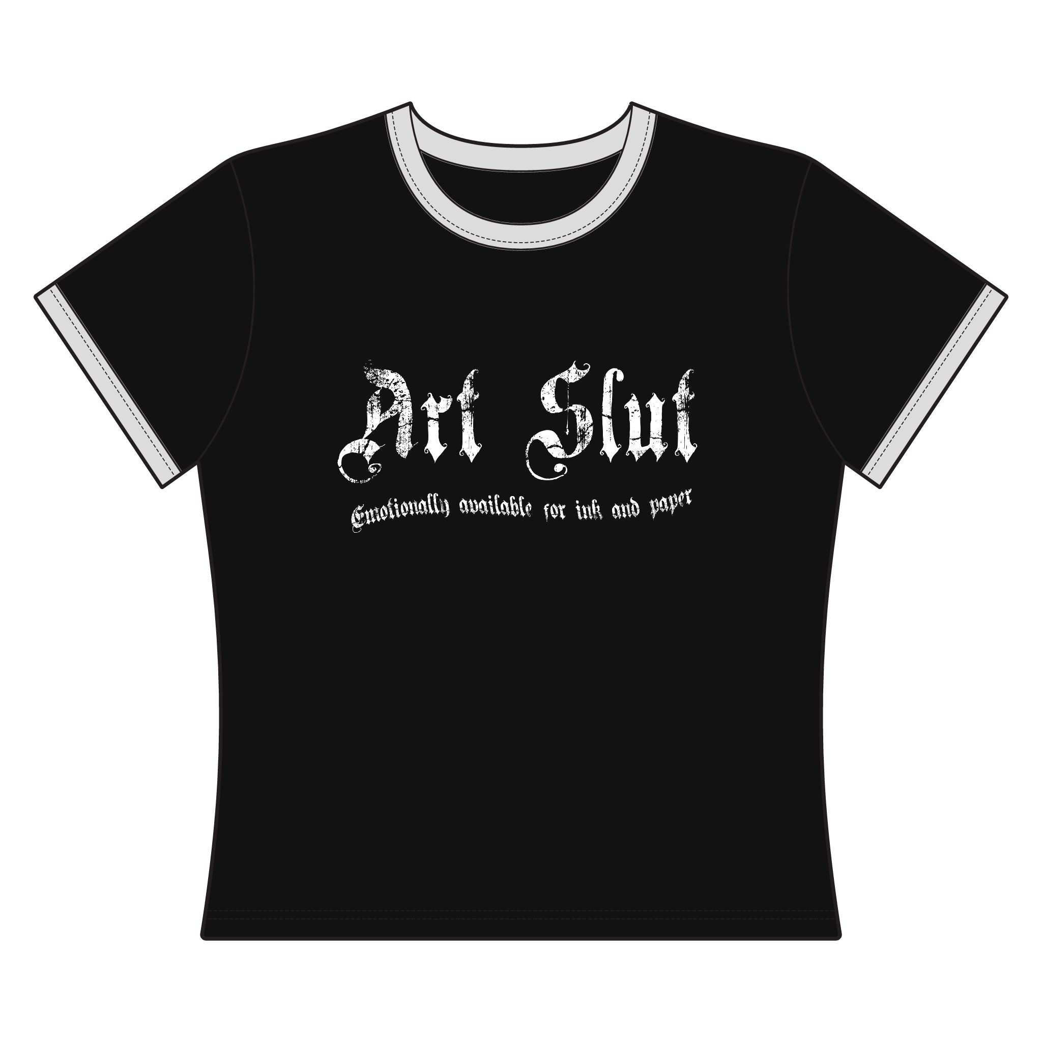 Art Slut women's ringer tee, featured product image