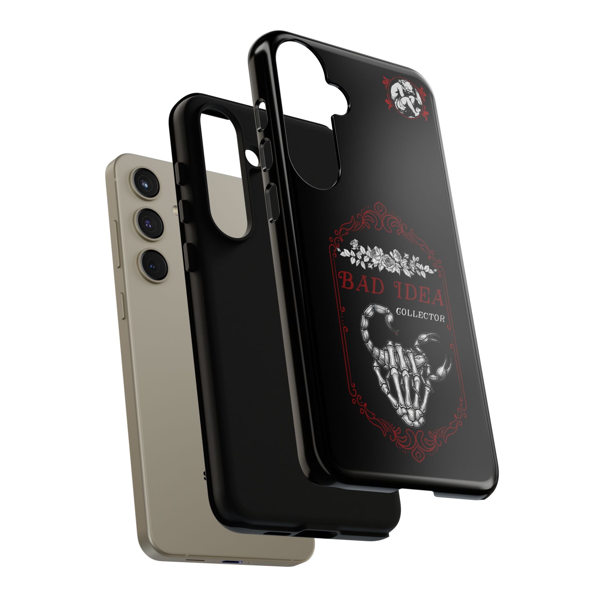 Phone Case — "Bad Idea Collector" Skeleton Heart Protective Case