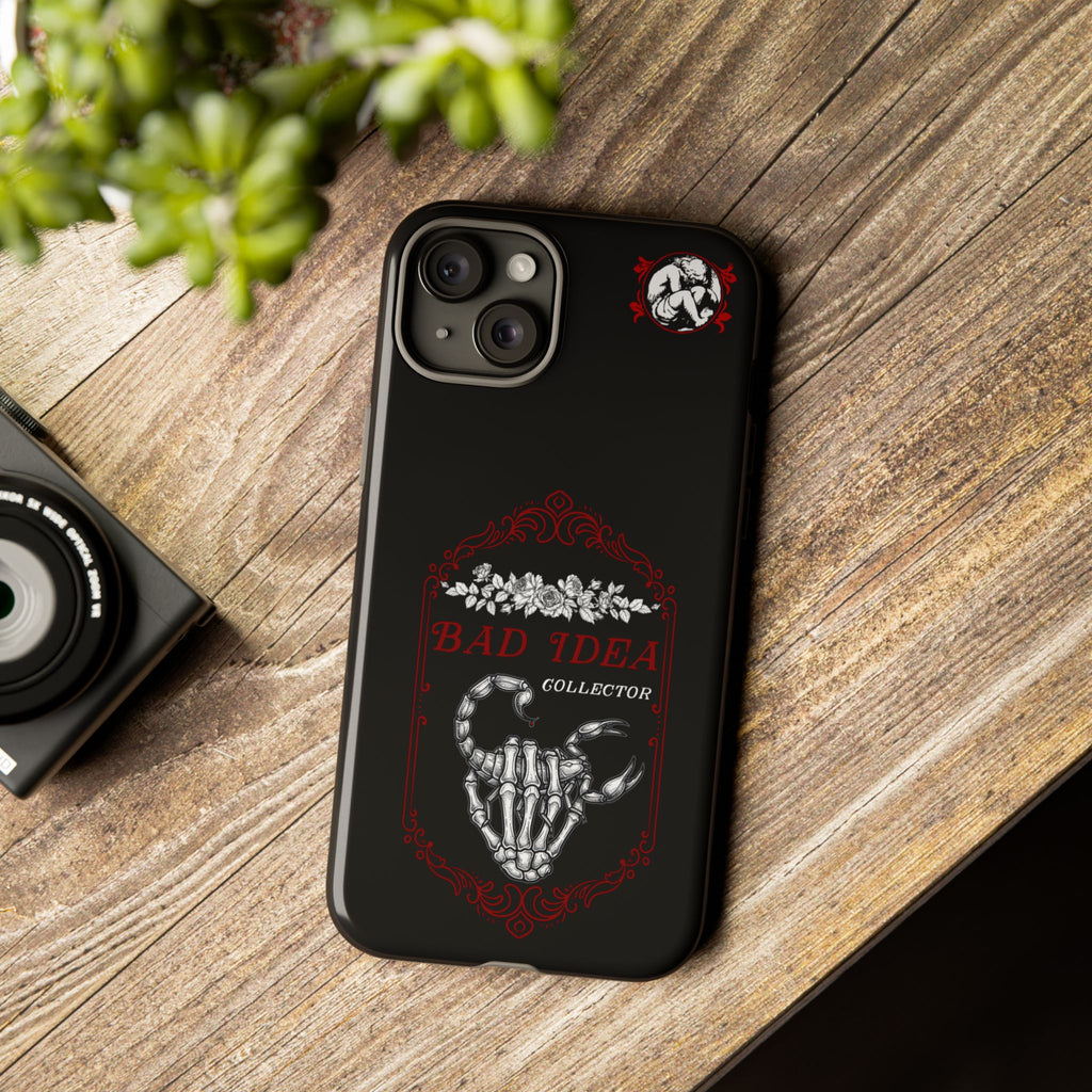 Phone Case — "Bad Idea Collector" Skeleton Heart Protective Case