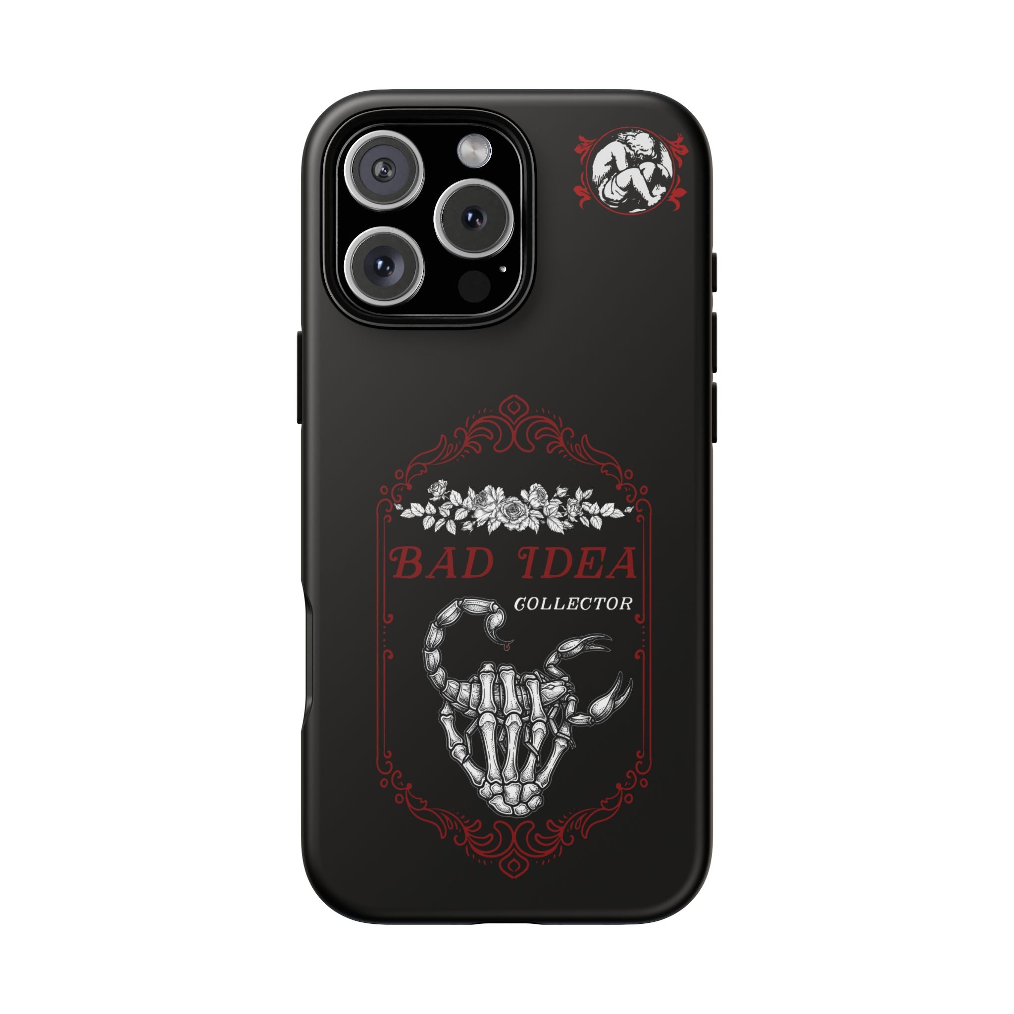 Phone Case — "Bad Idea Collector" Skeleton Heart Protective Case