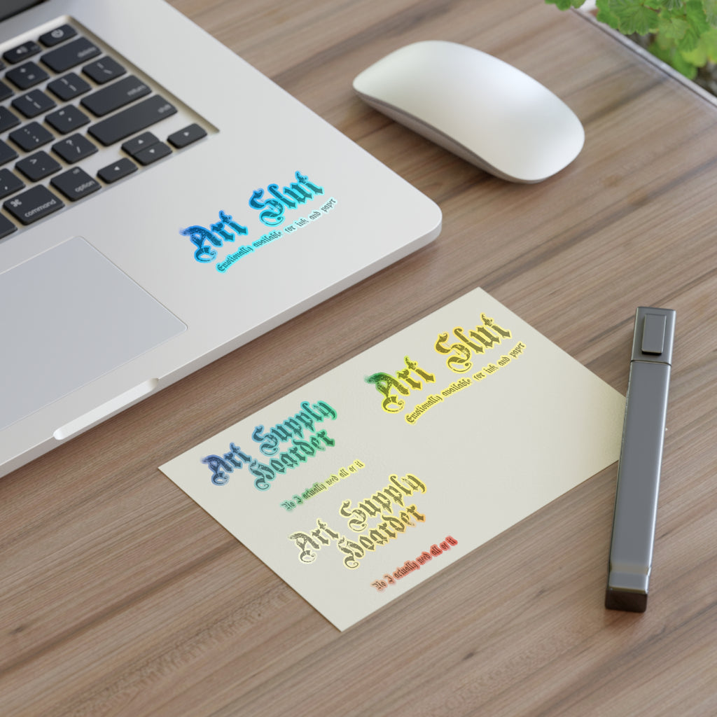 "Art Supply Hoarder" & "Art Slut" Decorative Decals