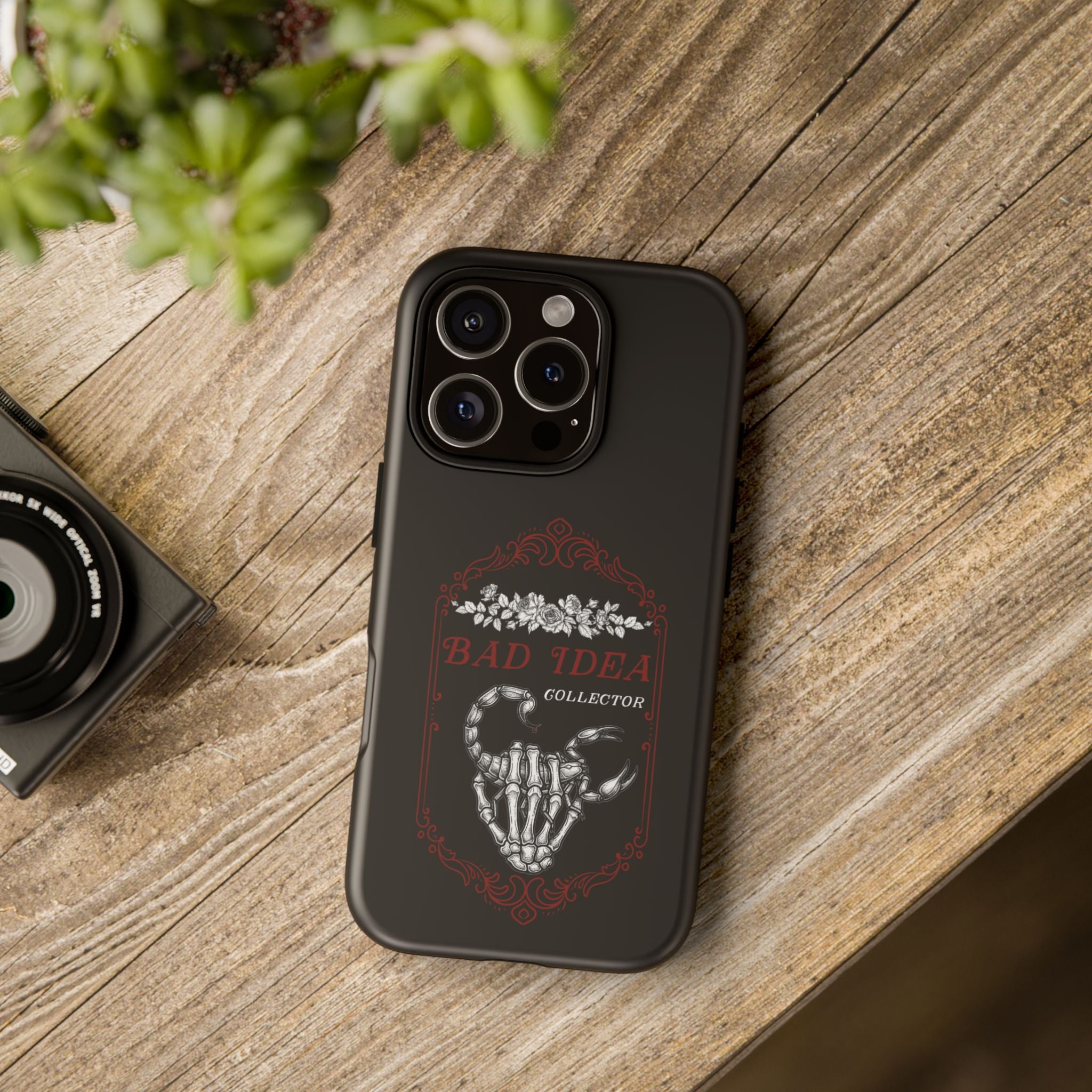 Phone Case — "Bad Idea Collector" Skeleton Heart Protective Case