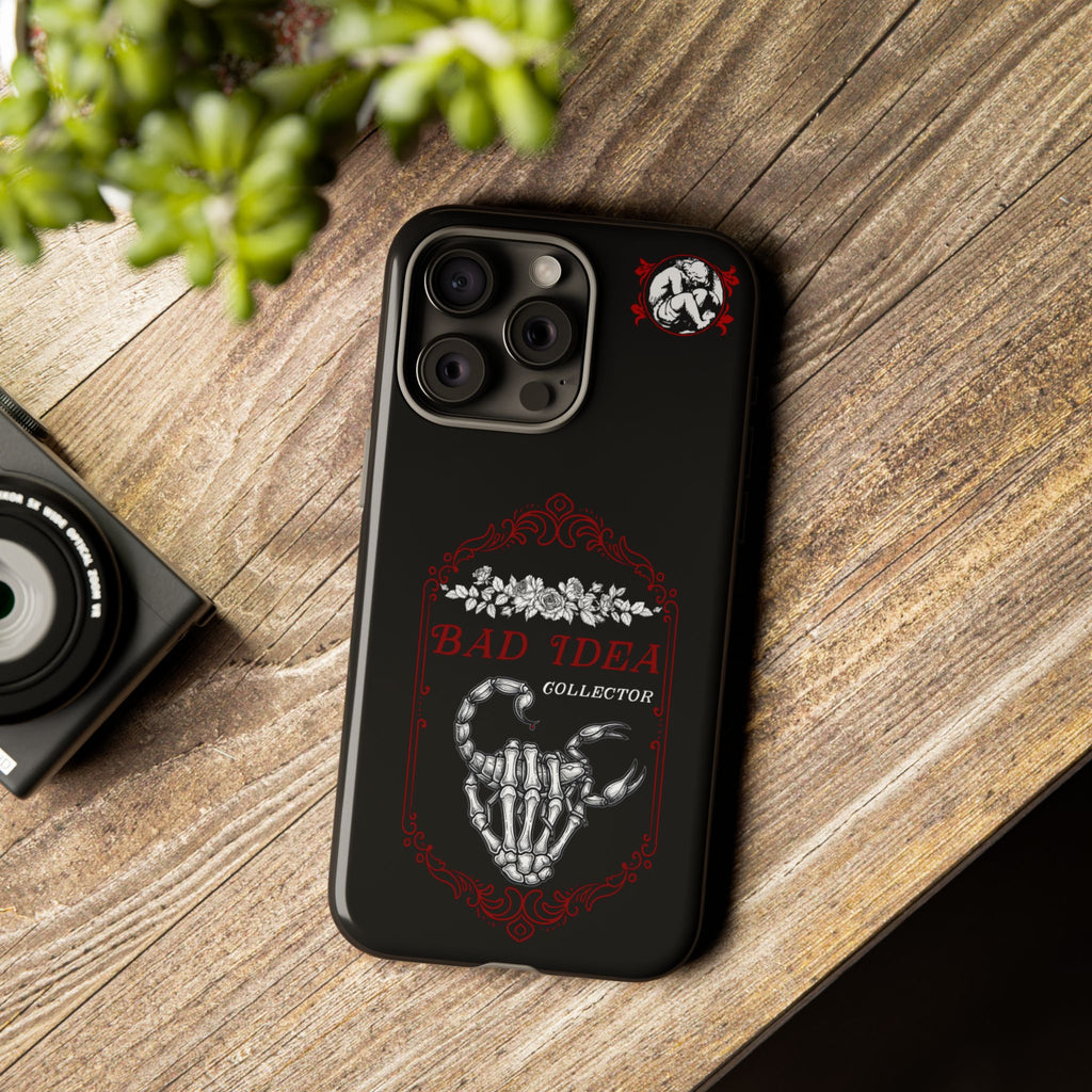 Phone Case — "Bad Idea Collector" Skeleton Heart Protective Case