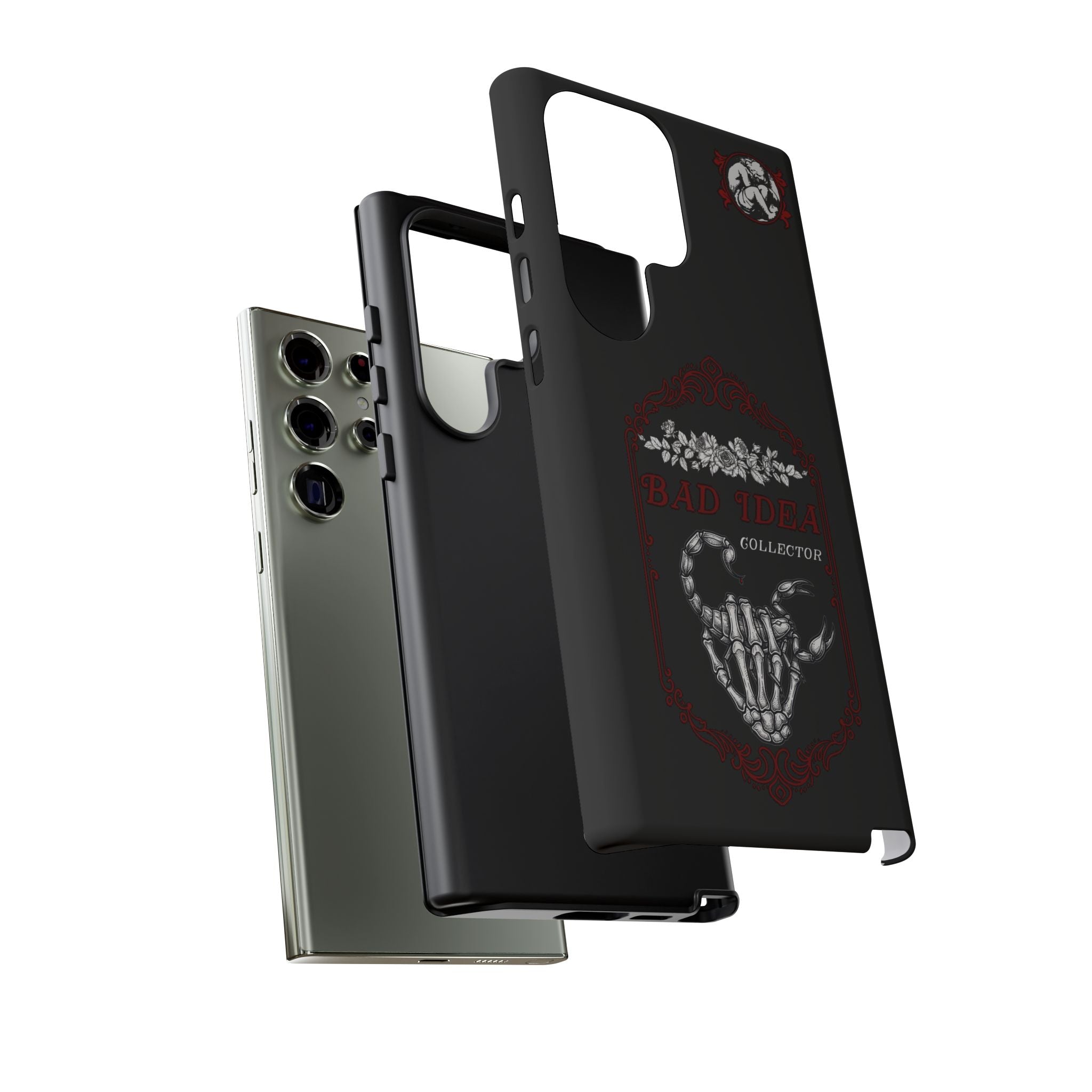 Phone Case — "Bad Idea Collector" Skeleton Heart Protective Case