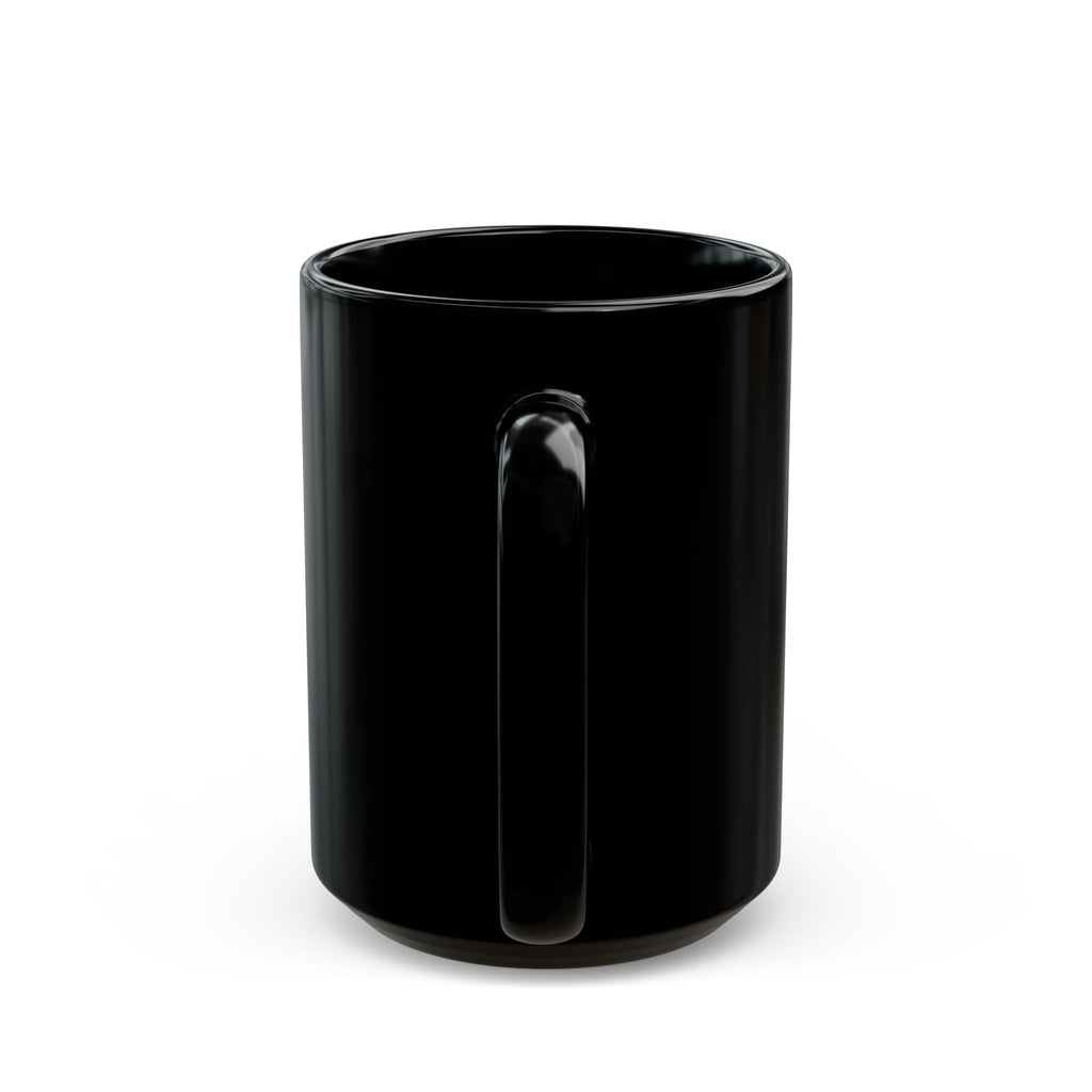 Art Supply Hoarder black coffee mug with original Unimaginative design, alternate product view