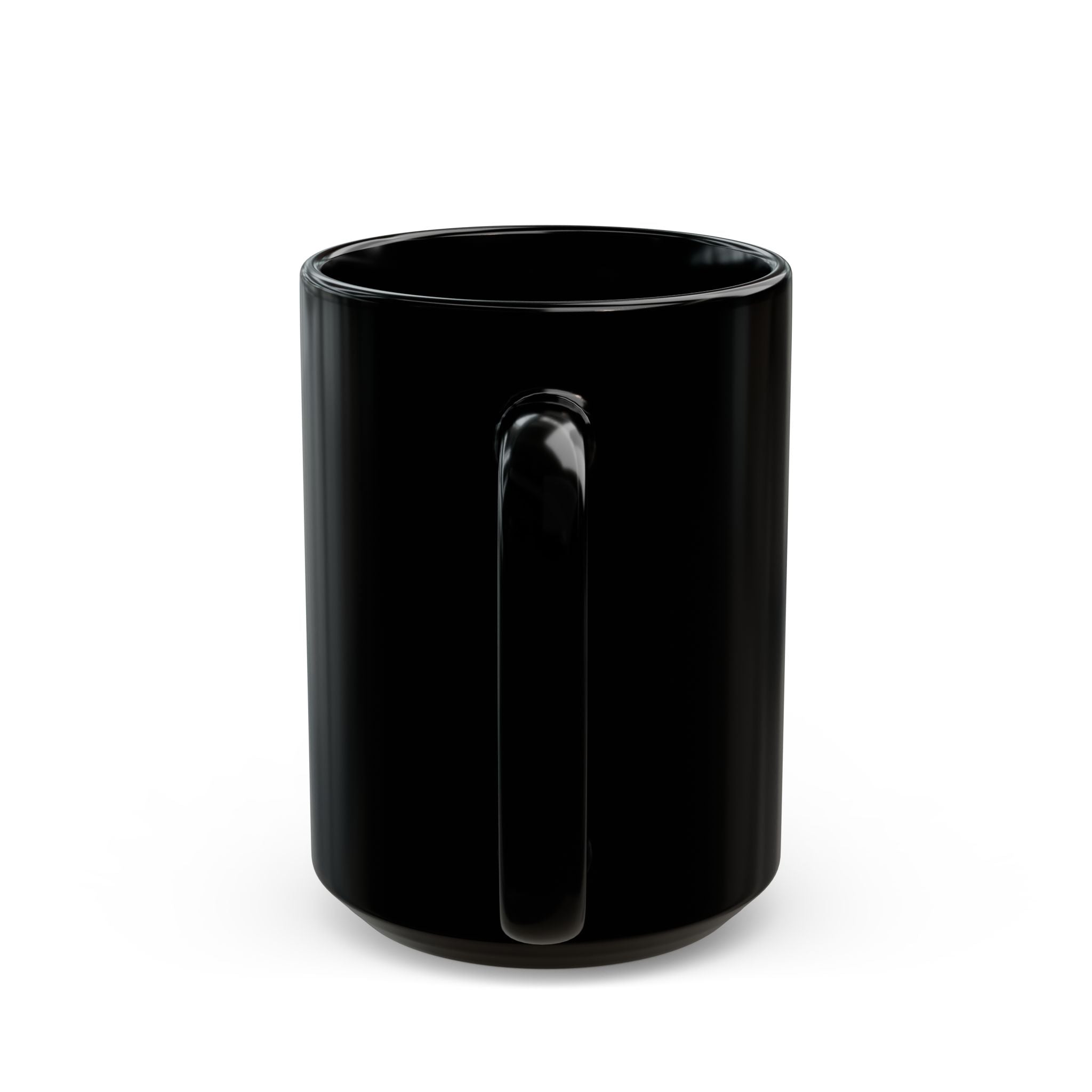 Art Supply Hoarder black coffee mug with original Unimaginative design, alternate product view