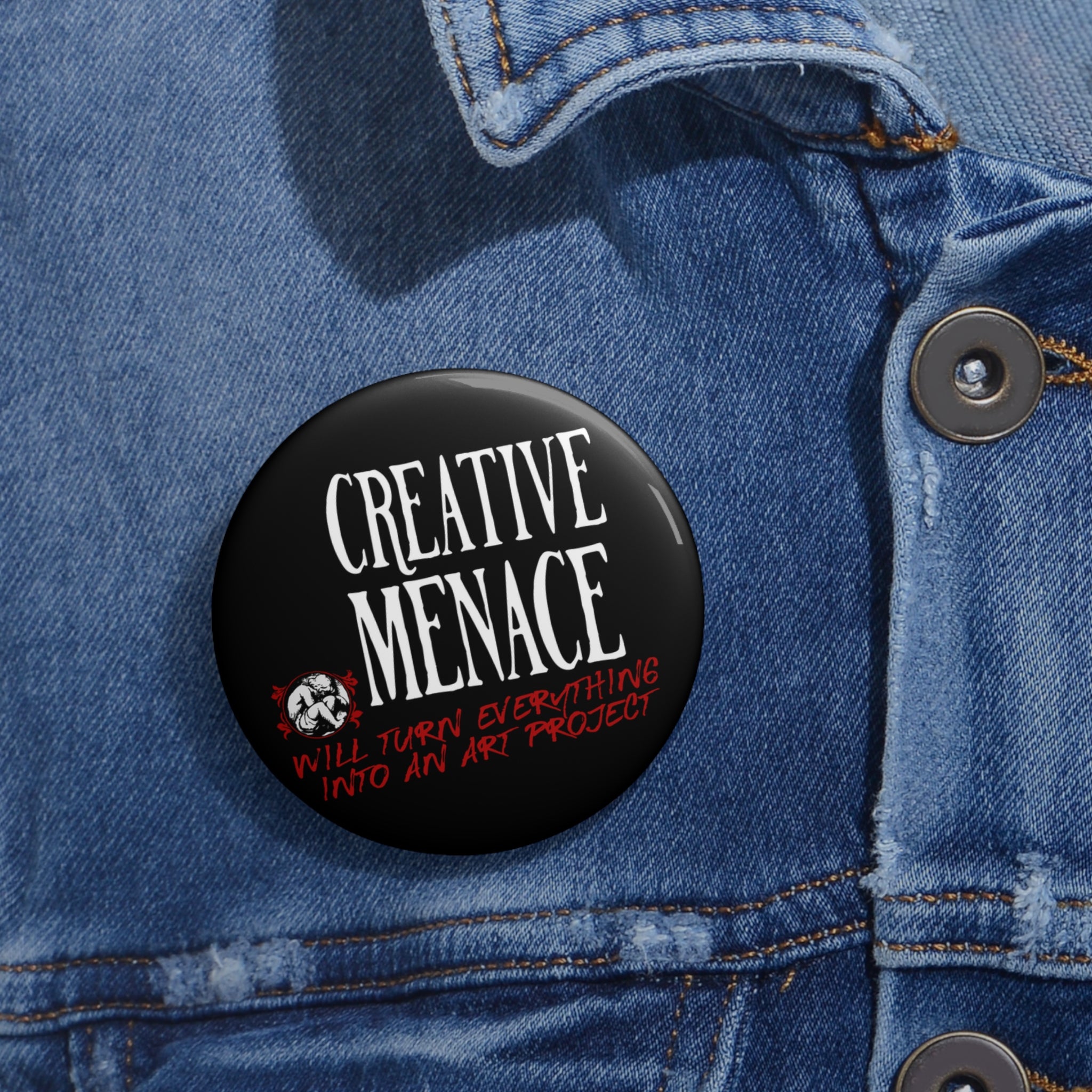 Creative Menace Custom Pin Buttons