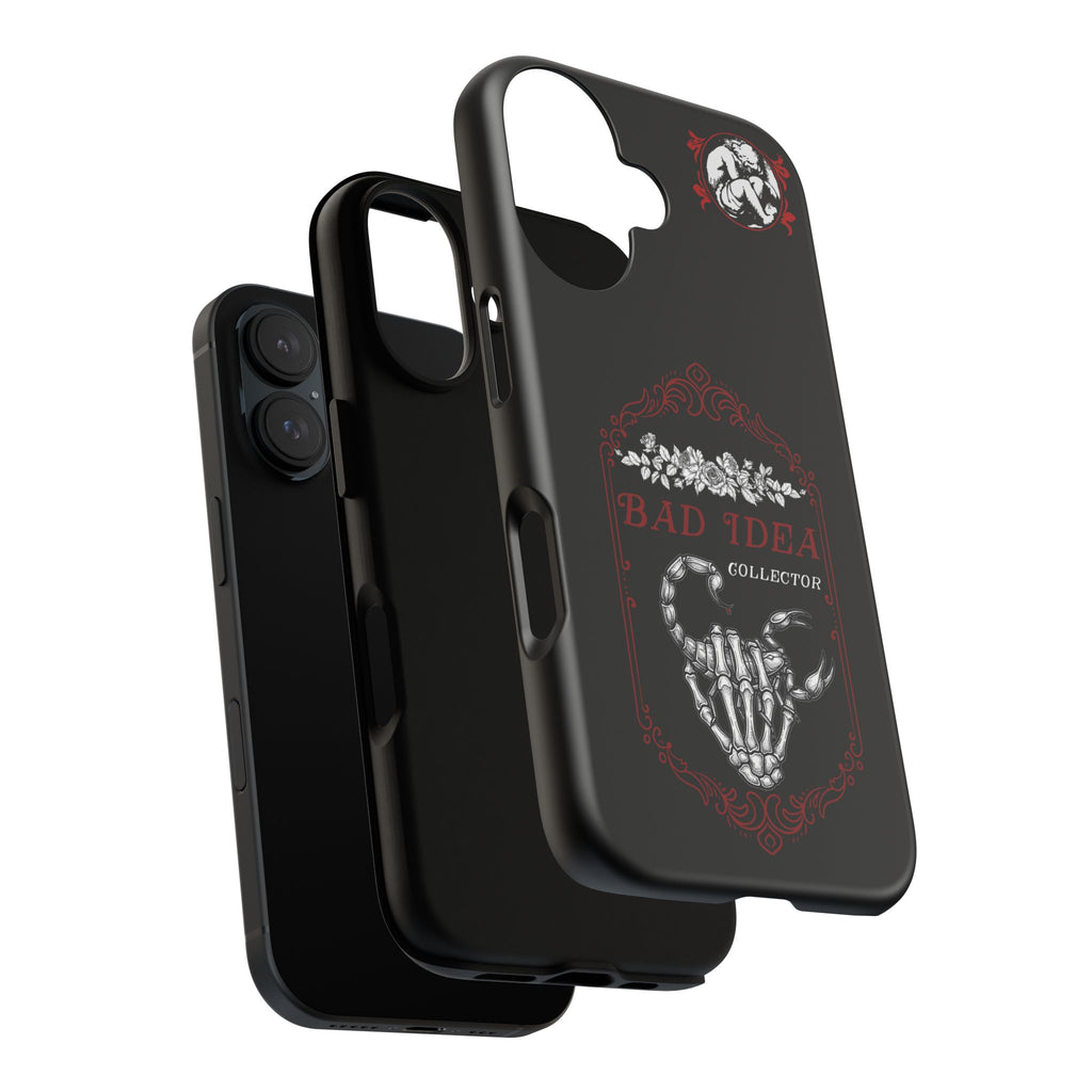 Phone Case — "Bad Idea Collector" Skeleton Heart Protective Case