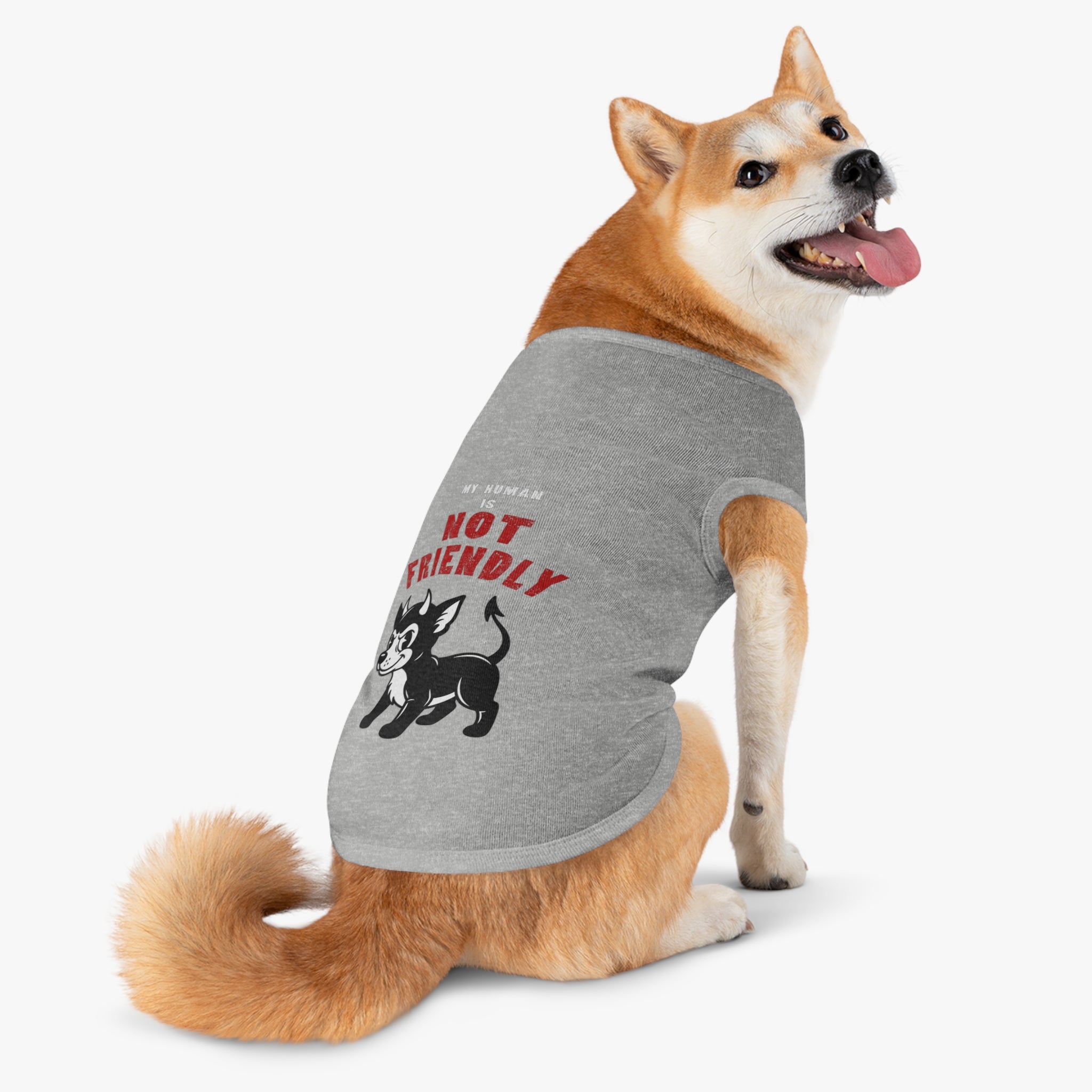 "My Human Is Not Friendly" Pet Tank Top