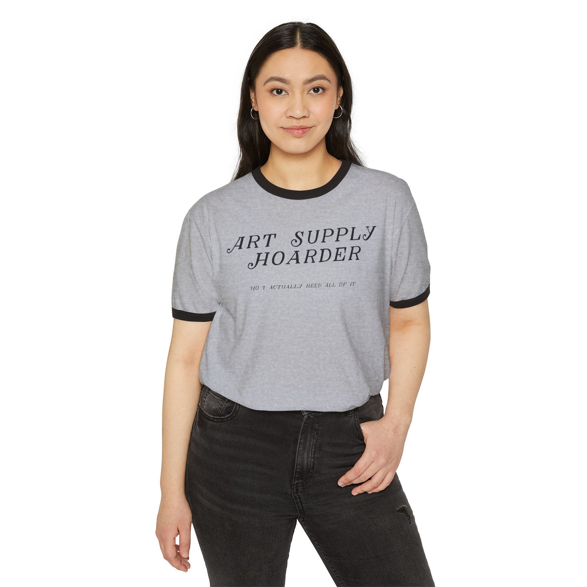 Art Supply Hoarder Unisex Ringer T-Shirt