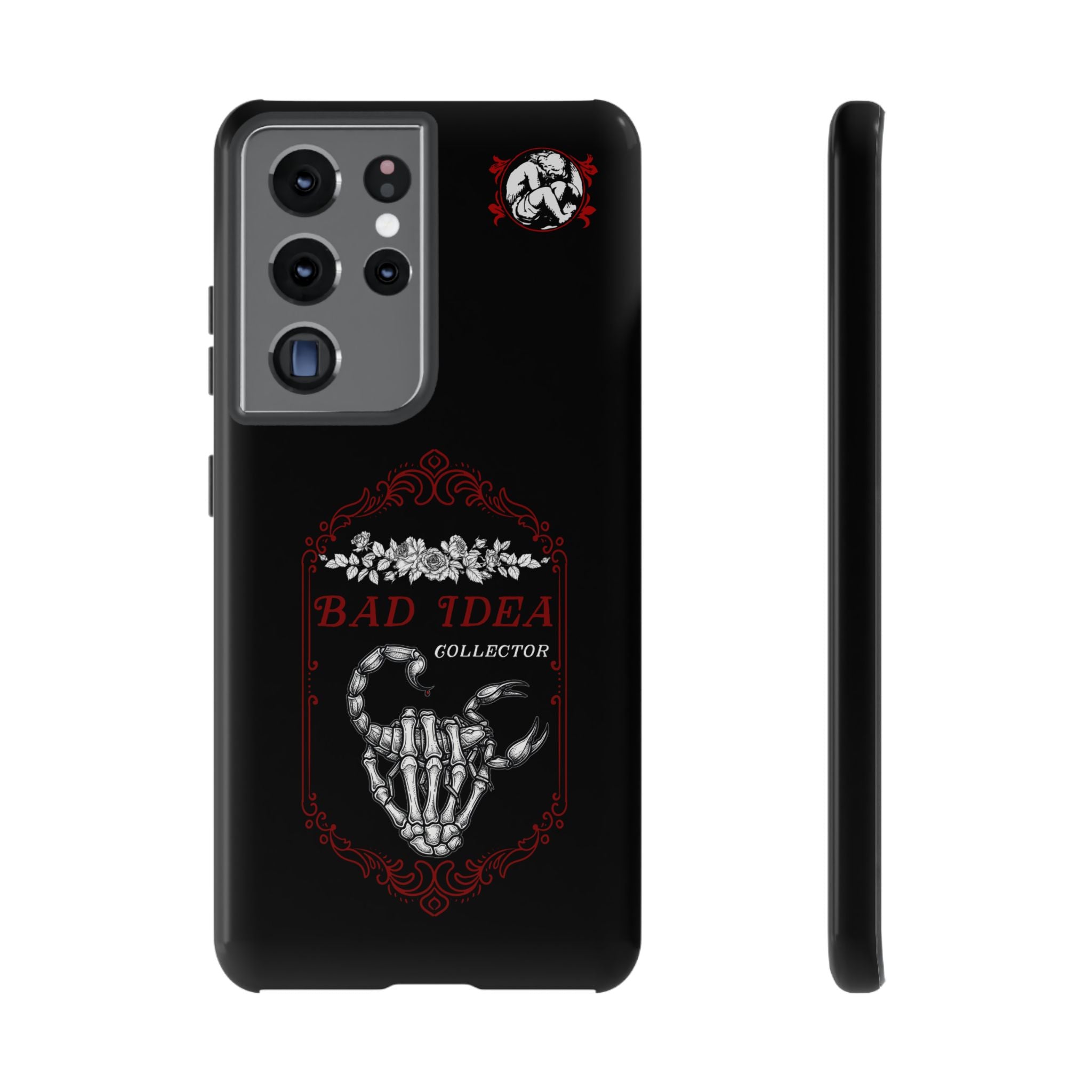Phone Case — "Bad Idea Collector" Skeleton Heart Protective Case