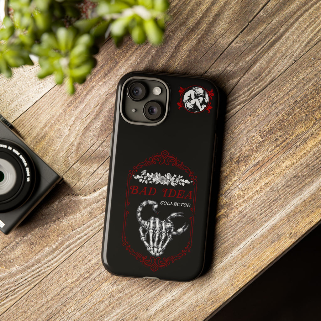 Phone Case — "Bad Idea Collector" Skeleton Heart Protective Case