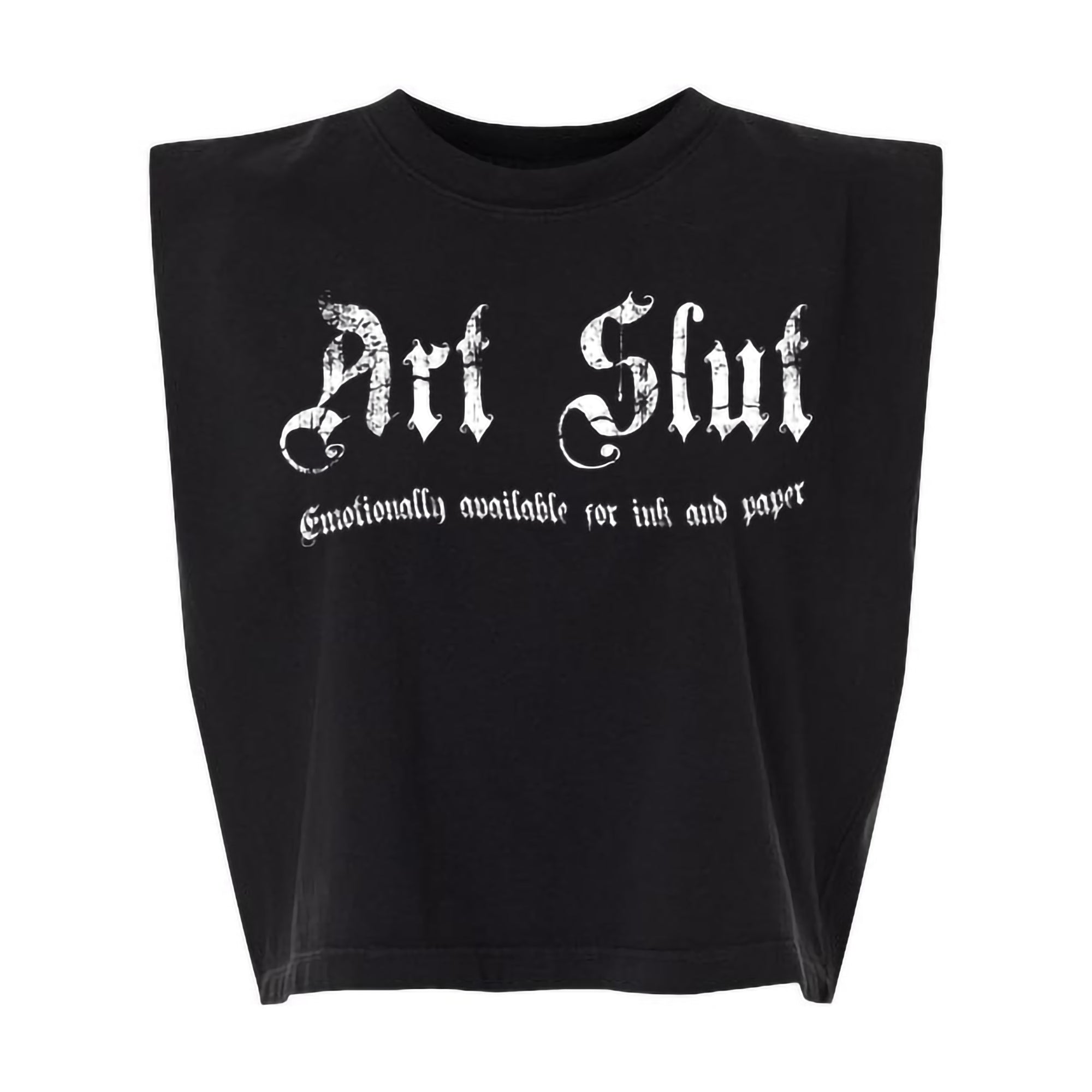 Art Slut Muscle Tee — Women's Graphic Cropped Muscle Shirt