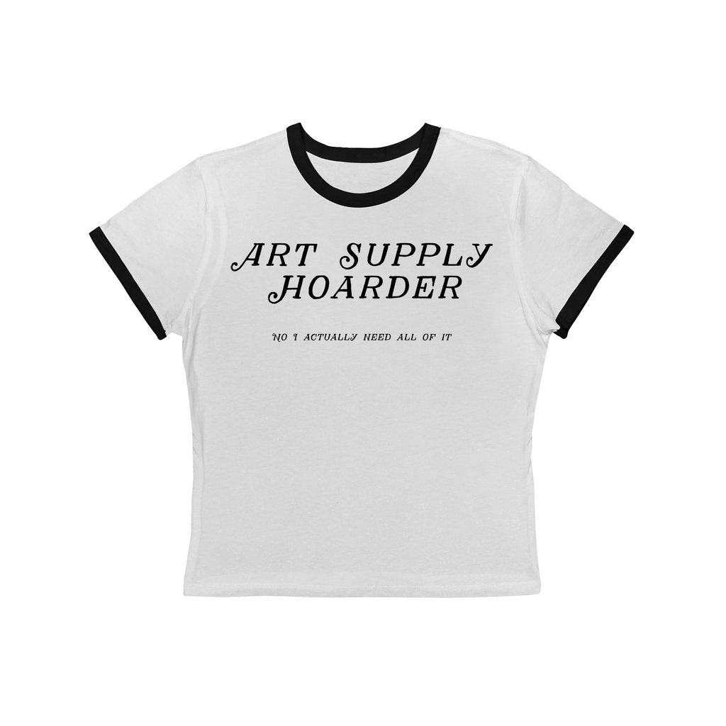 Art Supply Hoarder Women's Ringer Tee