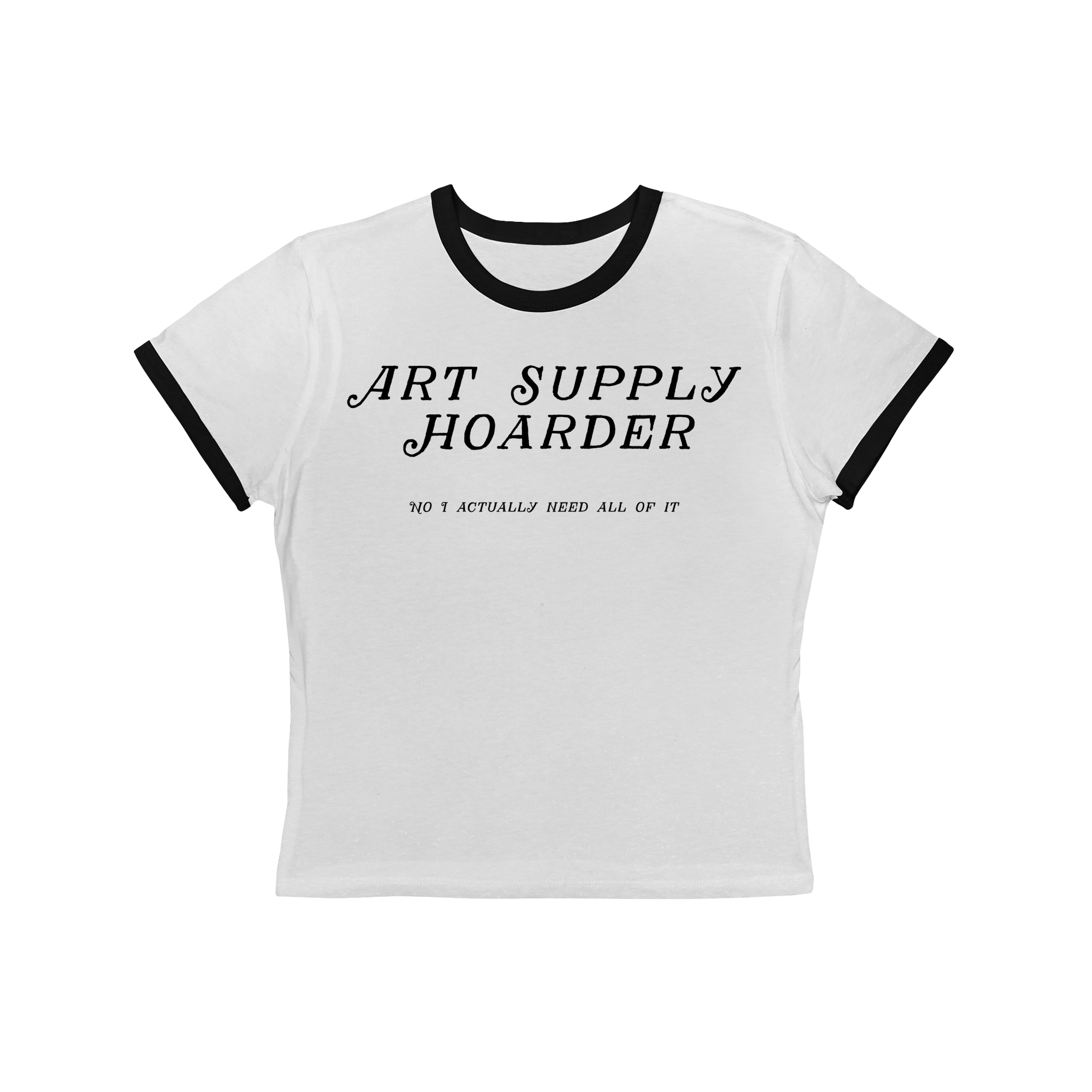 Art Supply Hoarder Women's Ringer Tee