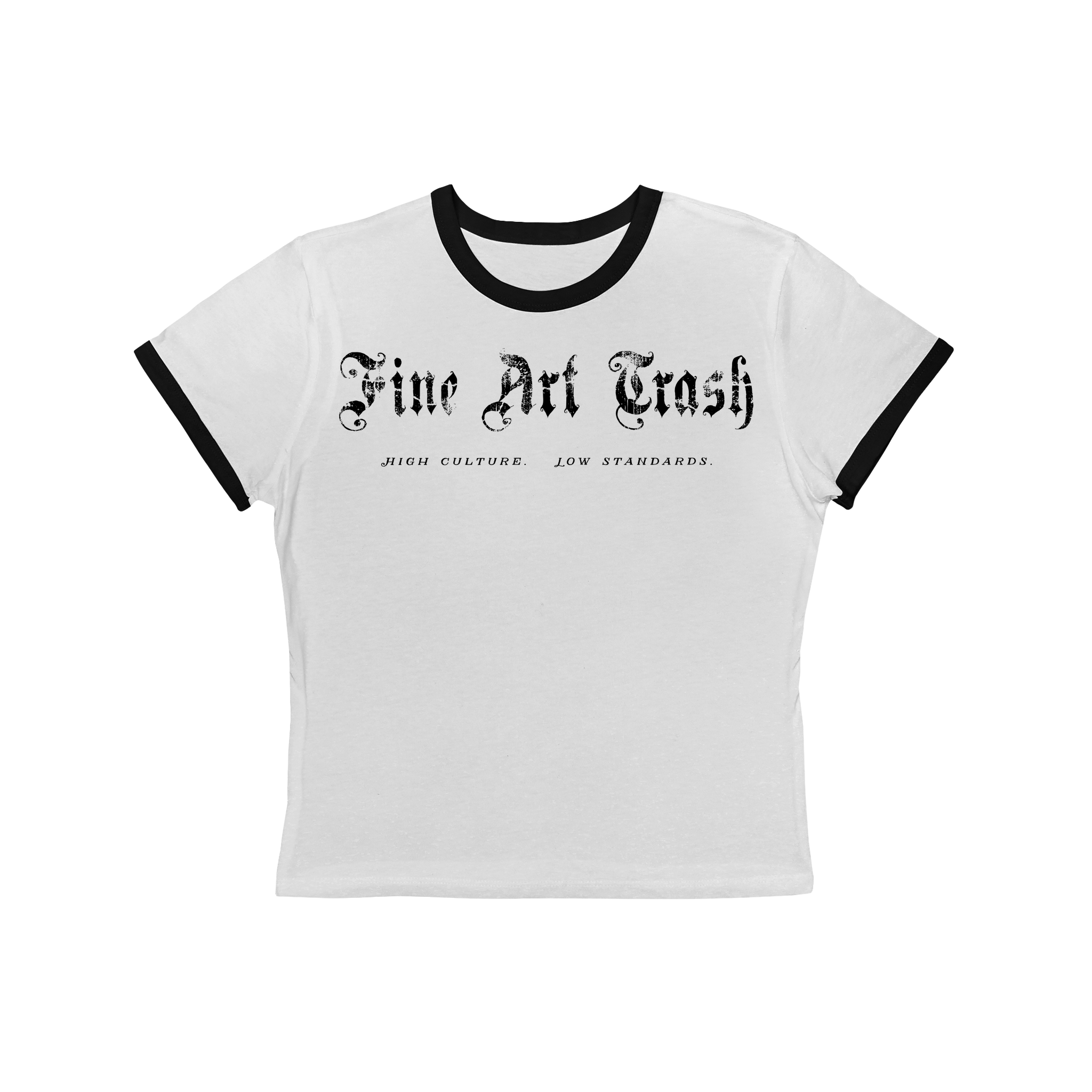 "Fine Art Trash" Women's Ringer Tee