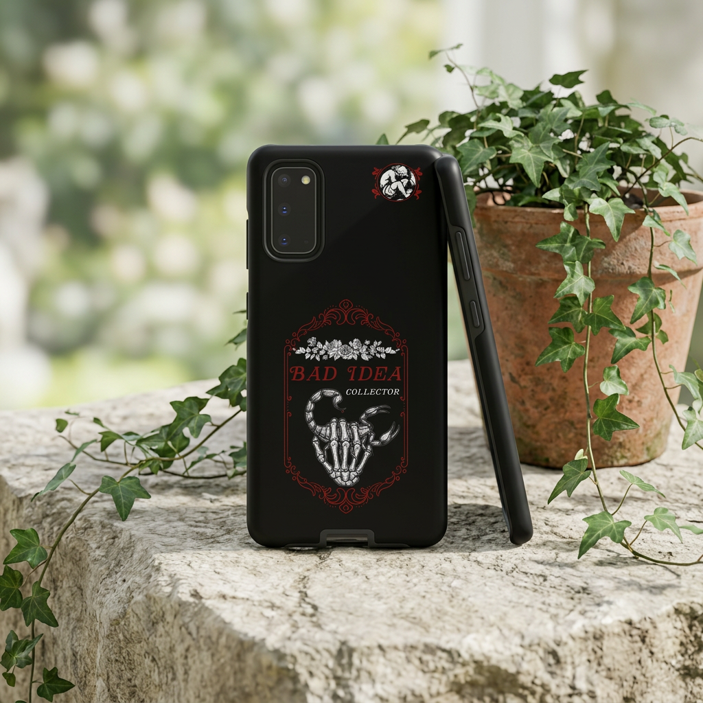 Phone Case — "Bad Idea Collector" Skeleton Heart Protective Case