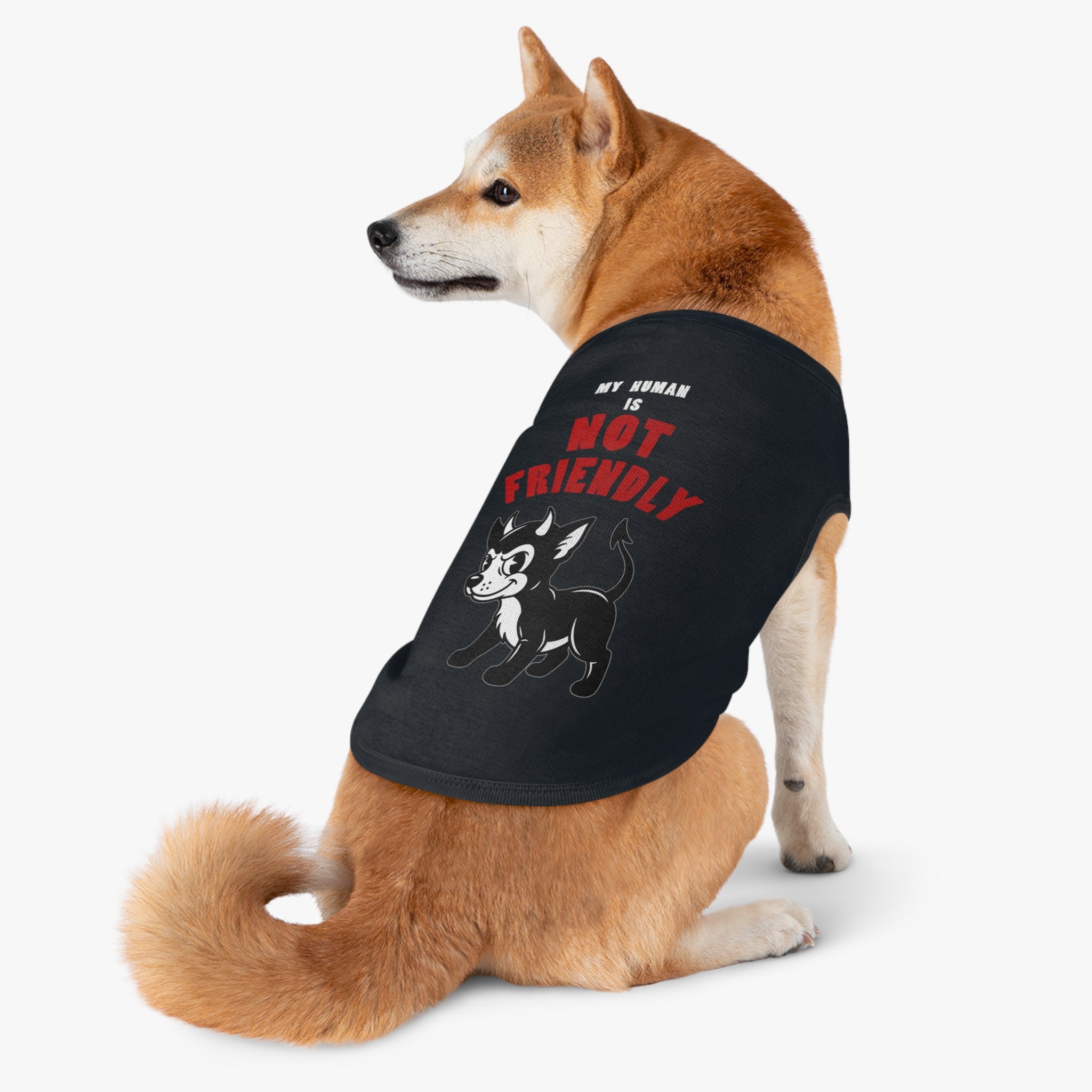 "My Human Is Not Friendly" Pet Tank Top